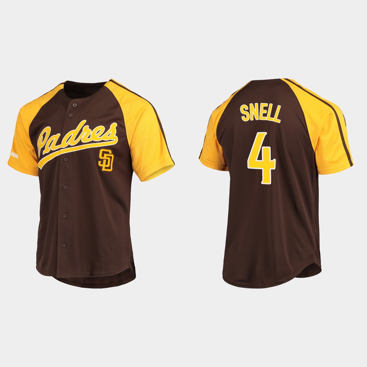 Blake Snell San Diego Padres Button-Down Raglan Jersey - Brown