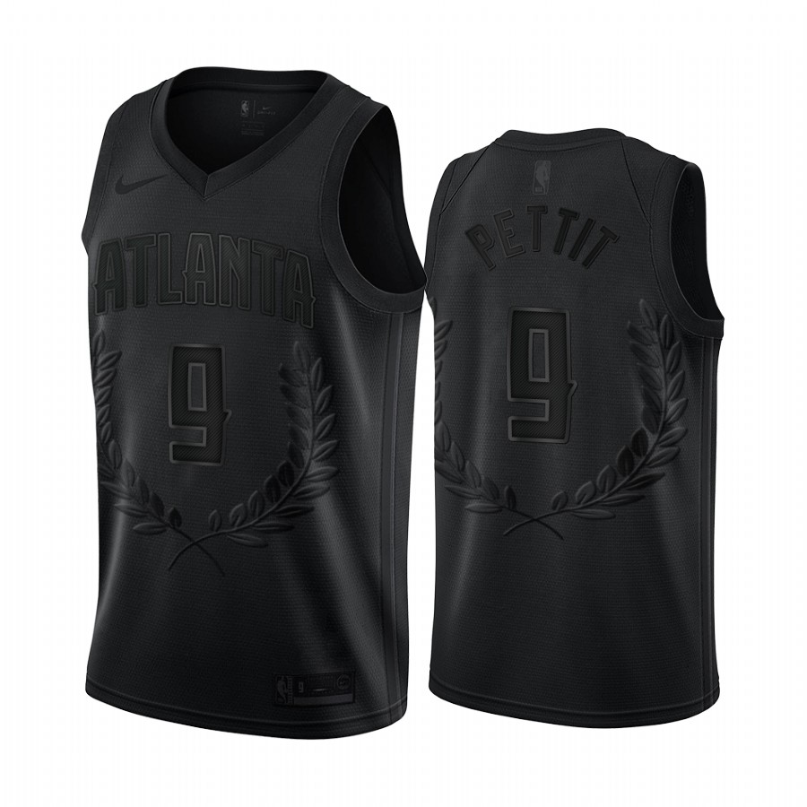 Bob Pettit #9 Atlanta Hawks Black MVP Jersey