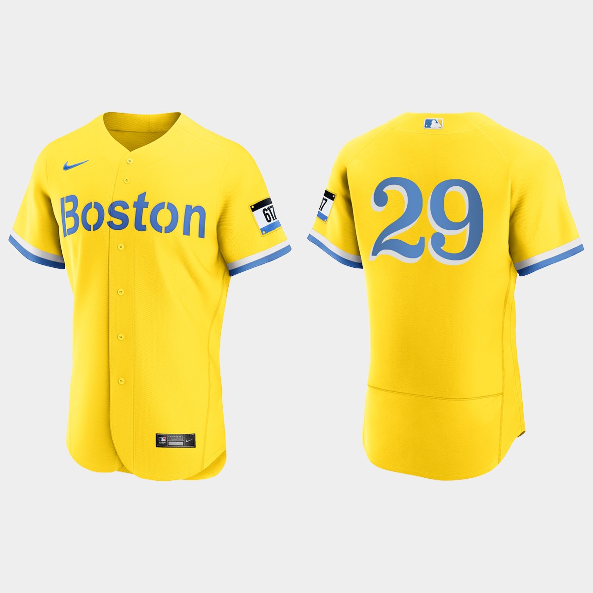 Bobby Dalbec Boston Red Sox City Connect Jersey - Gold Light Blue