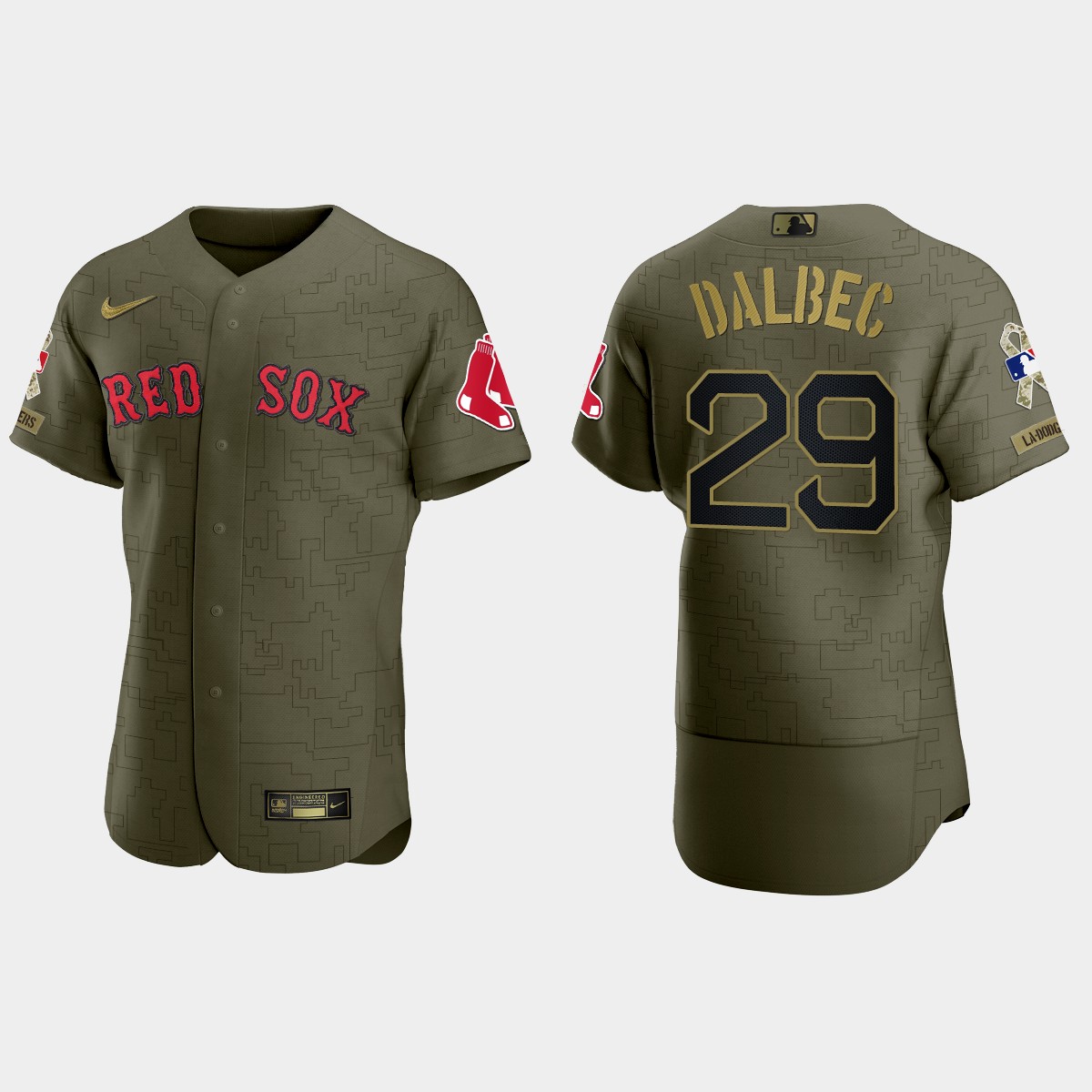Bobby Dalbec Boston Red Sox Salute to Service Digital Camo Jersey - Green
