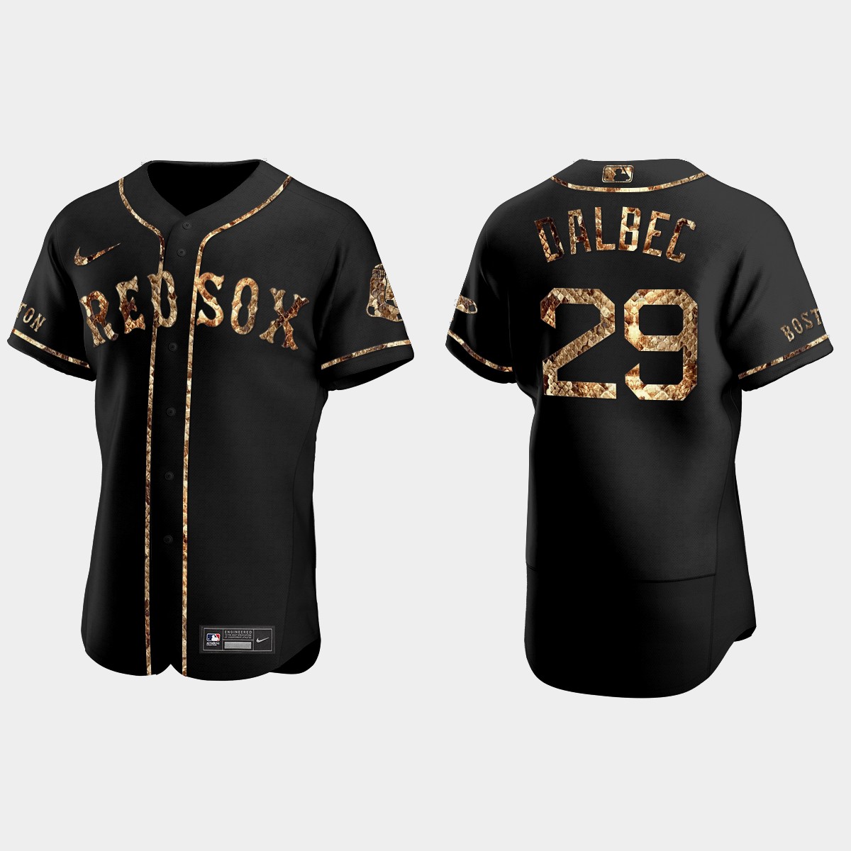 Bobby Dalbec Boston Red Sox Python Skin Jersey - Black