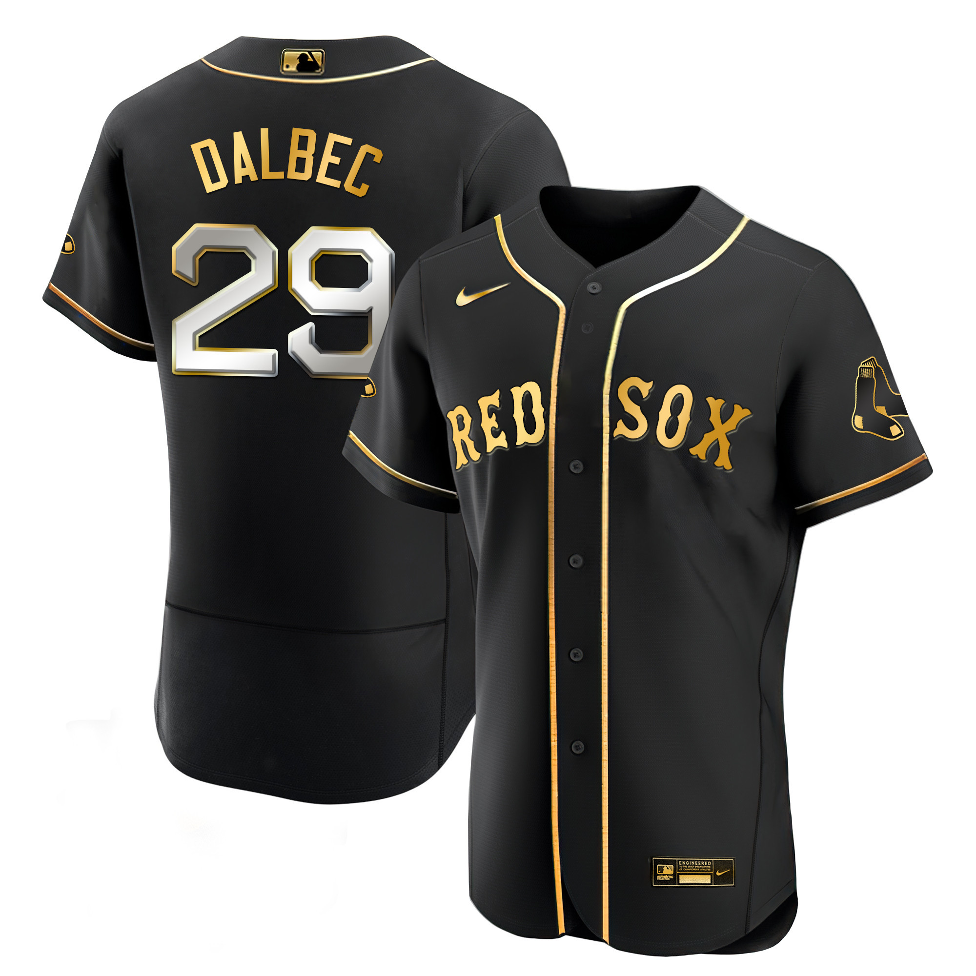 Bobby Dalbec Men's Boston Red Sox Black Limited & Gold Flex Limited Jersey - All Stitched