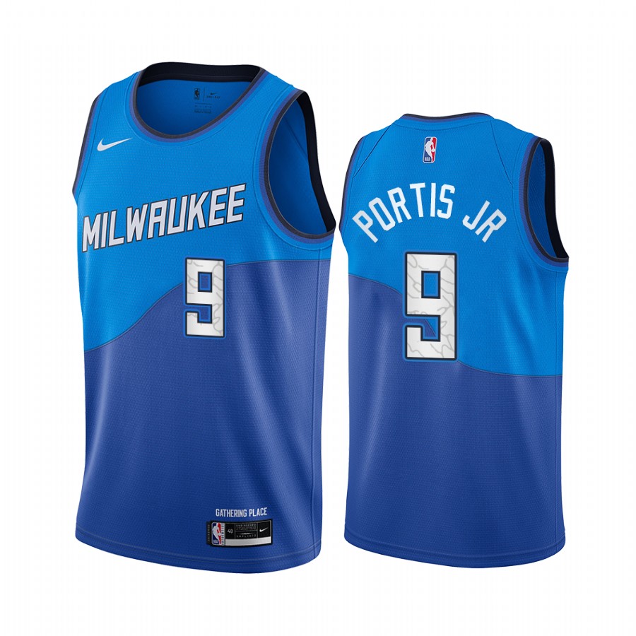 Bobby Portis Milwaukee Bucks Blue City Jersey Trade