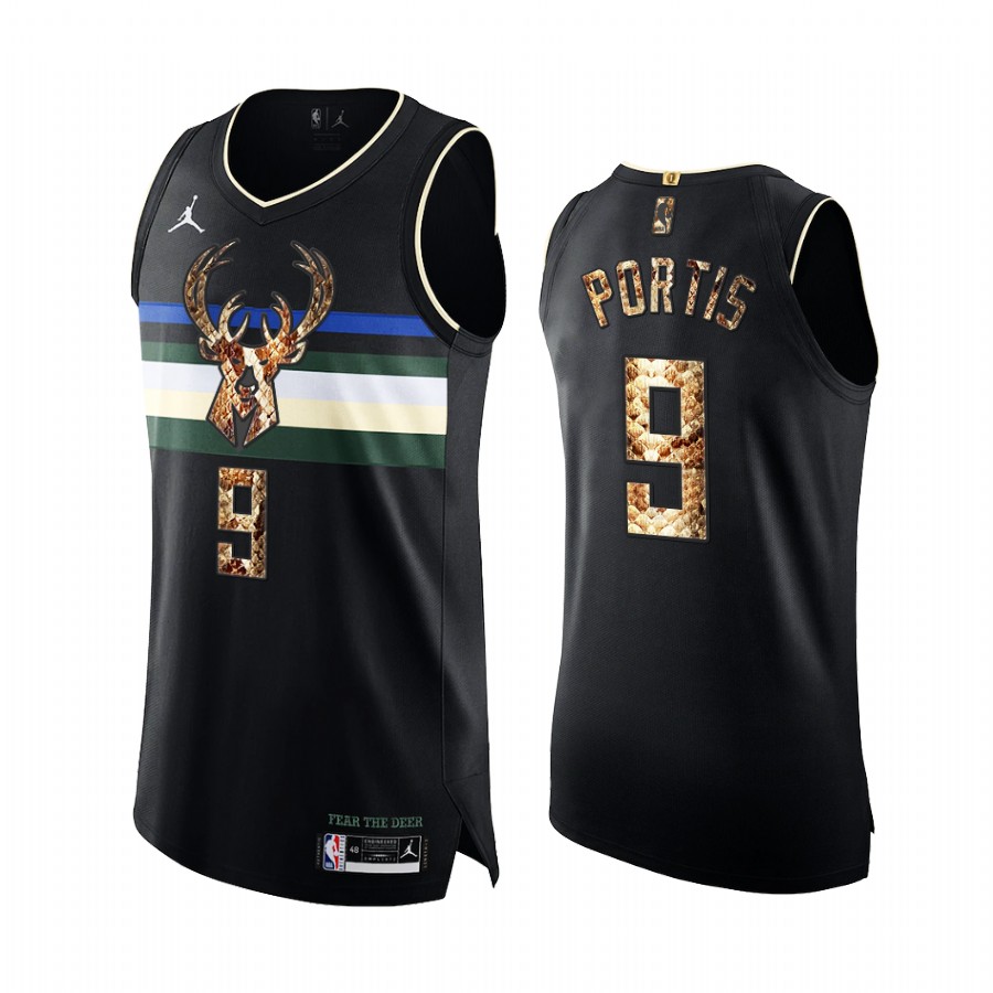 Bobby Portis Milwaukee Bucks Black Python Skin Jersey Exclusive Edition