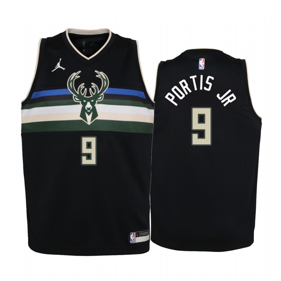 Bobby Portis Milwaukee Bucks Youth Black Statement Jersey Trade