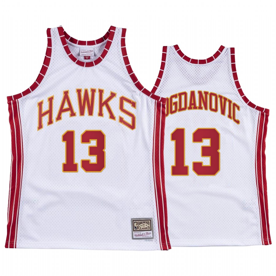 Bogdan Bogdanovic #13 Atlanta Hawks Hardwood Classics Jersey White