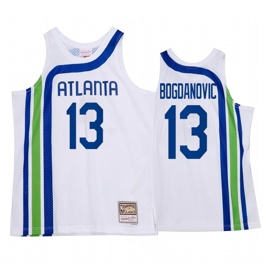 Bogdan Bogdanovic #13 Atlanta Hawks HWC Throwback Jersey White