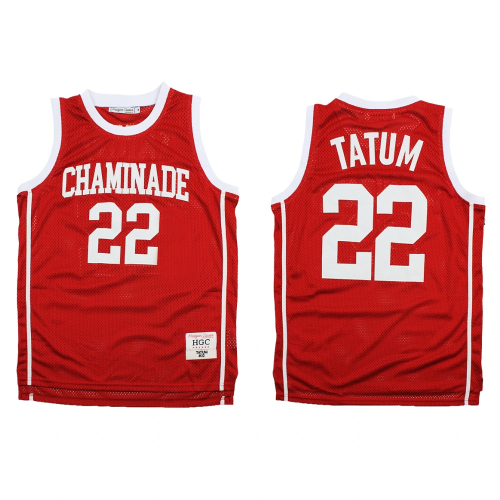 Boston Celtics Jayson Tatum Red Chaminade High School Jersey