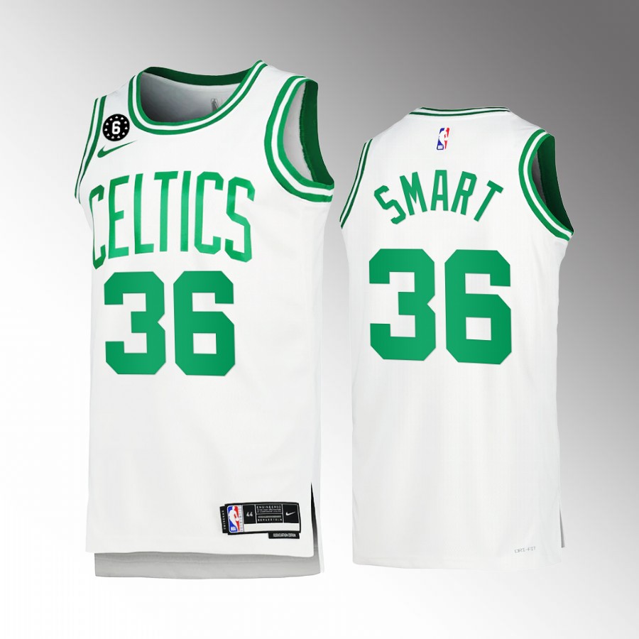 Boston Celtics Marcus Smart Association Edition White #36 Jersey Honor Russell