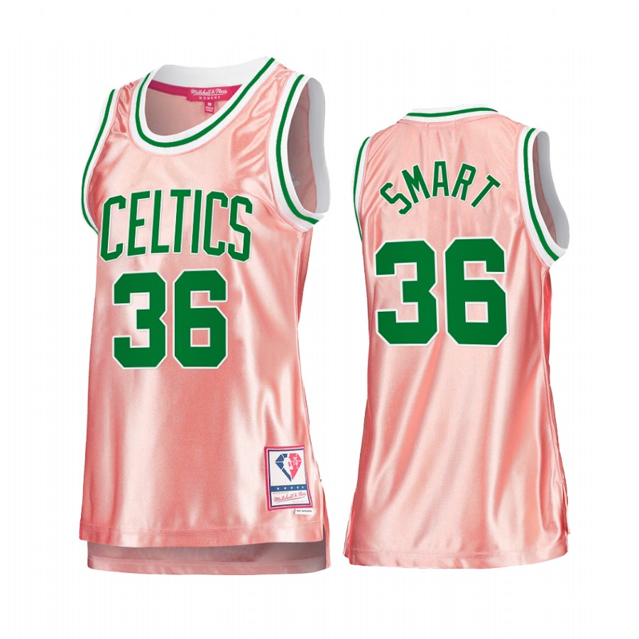 Boston Celtics Marcus Smart Rose Gold Pink 75th Anniversary Women's Jersey #36