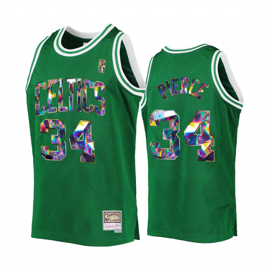 Boston Celtics Paul Pierce Green 75th Diamond Anniversary Men Jersey Throwback