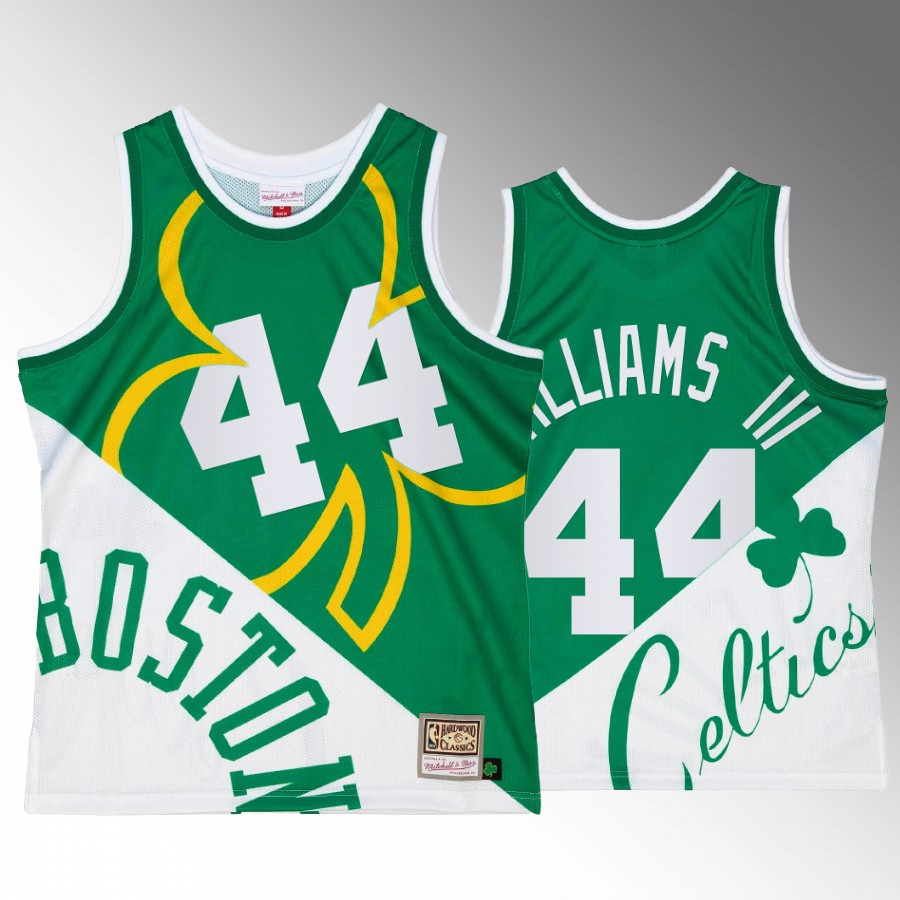 Boston Celtics Robert Williams III Big Face 5.0 Men's Tank Top Two-Tone Fashion White Green Jersey Shirt