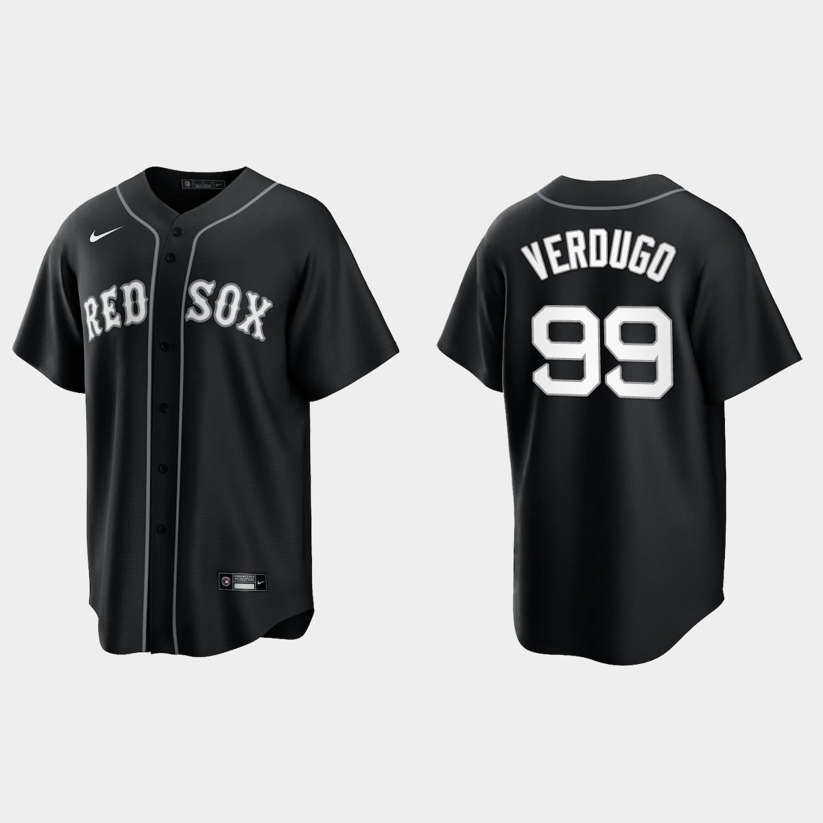 Boston Red Sox Alex Verdugo All Black Fashion Jersey - Black White