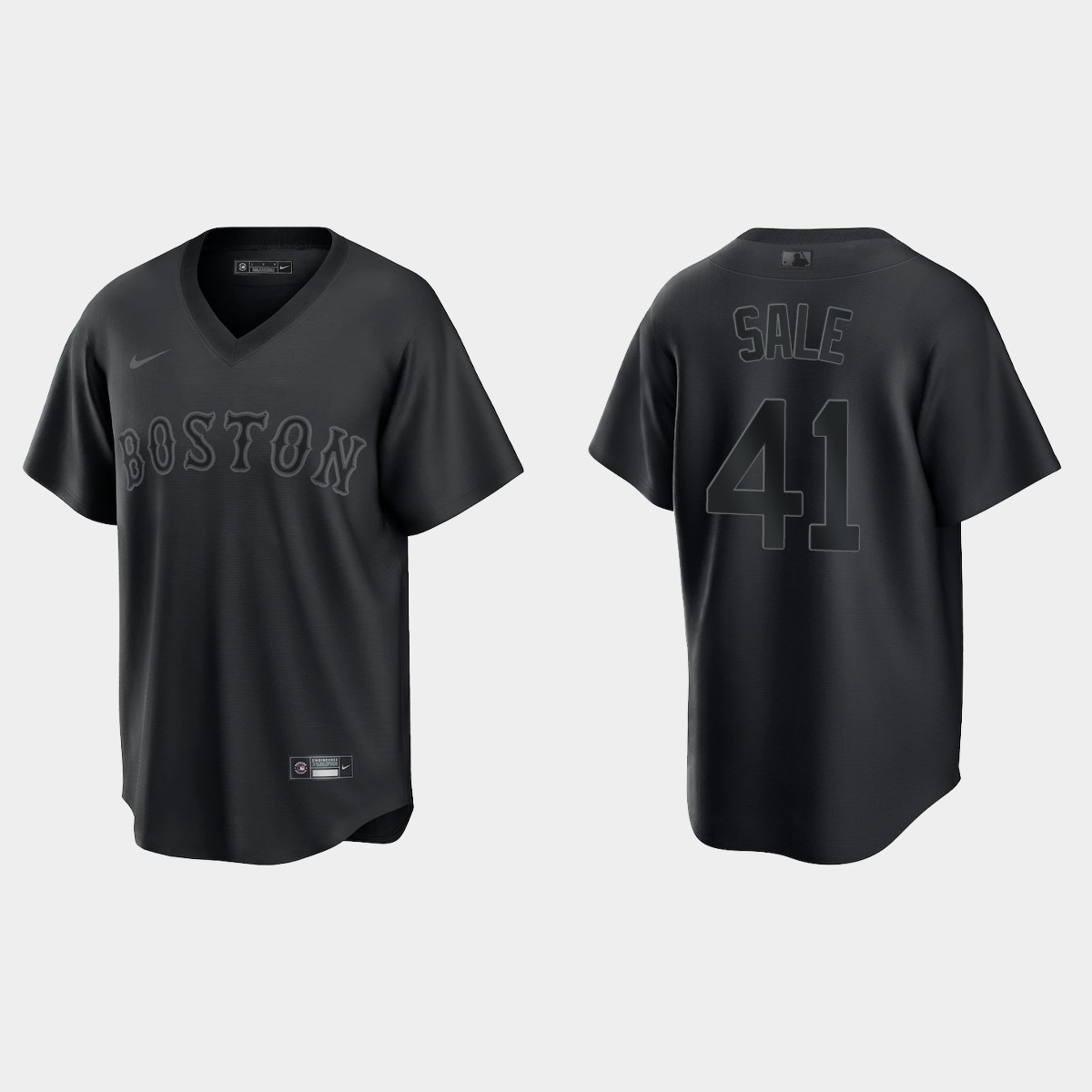 Boston Red Sox Chris Sale Pitch Black Fashion Jersey - Black