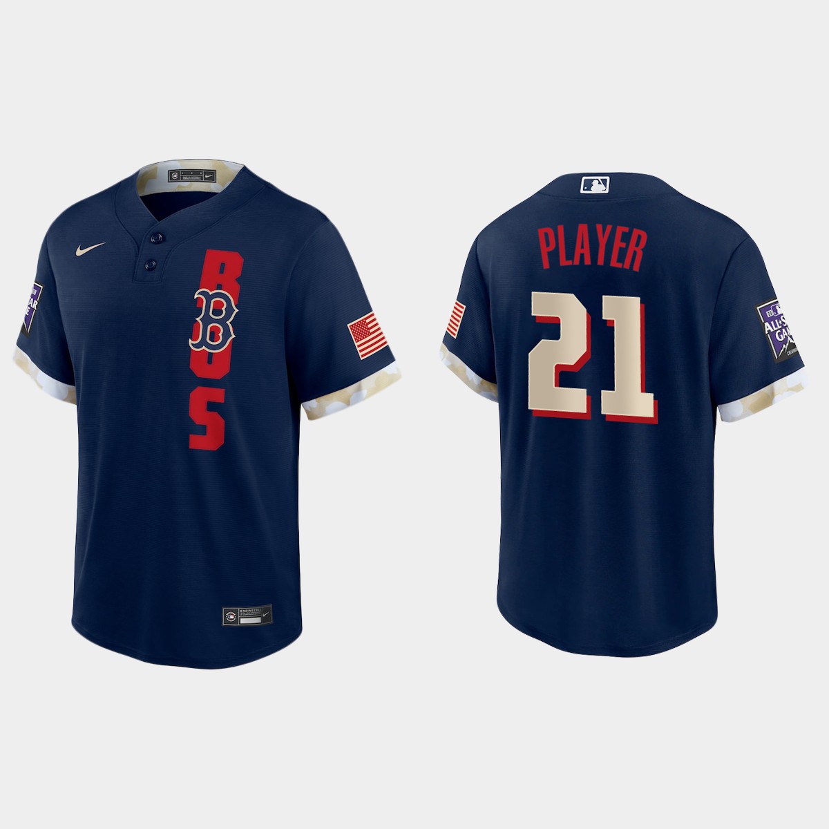 Boston Red Sox Custom All-Star Game Jersey - Navy