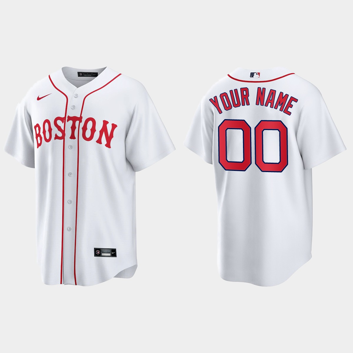 Boston Red Sox Custom Patriots' Day Jersey - White