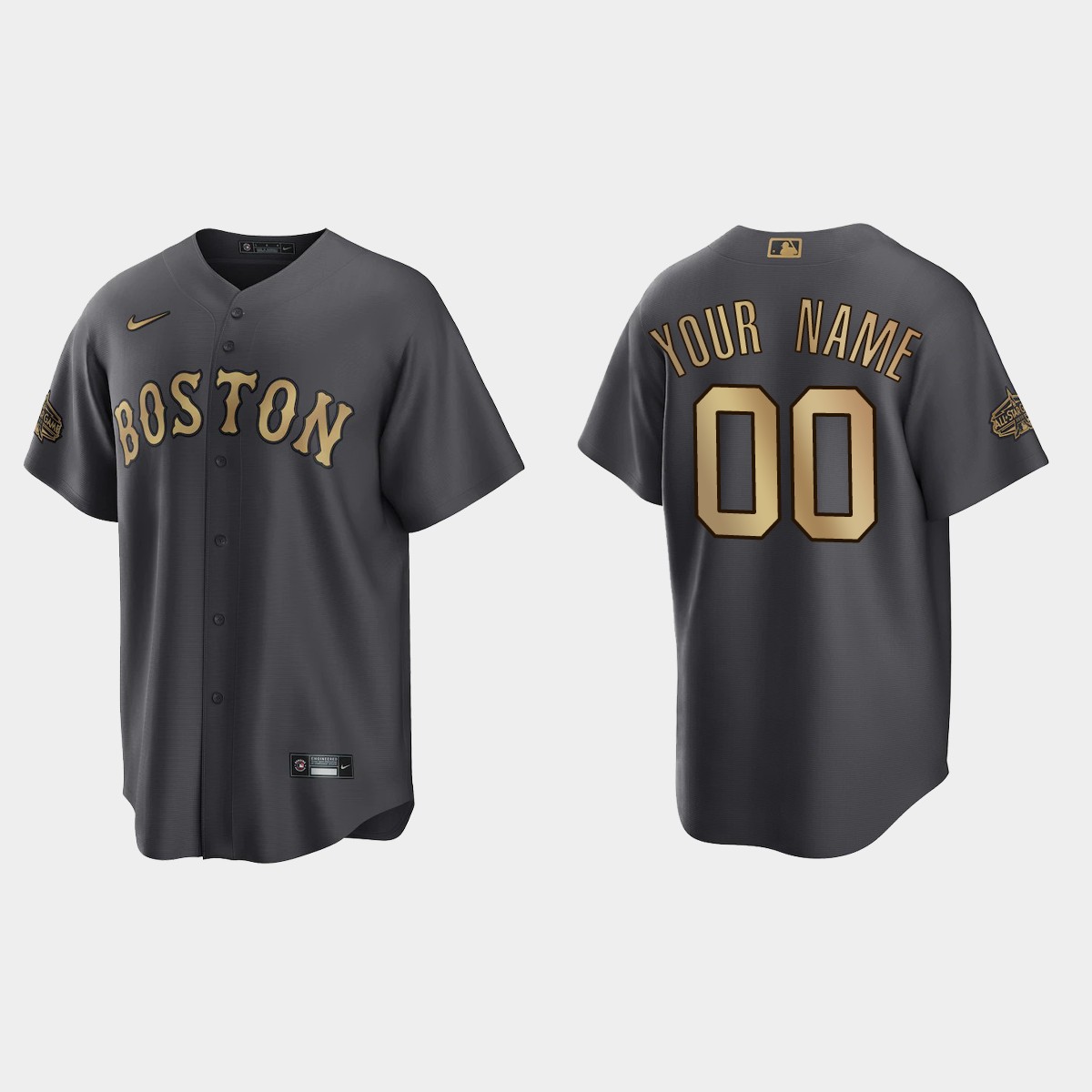 Boston Red Sox Custom All-Star Game Jersey - Charcoal