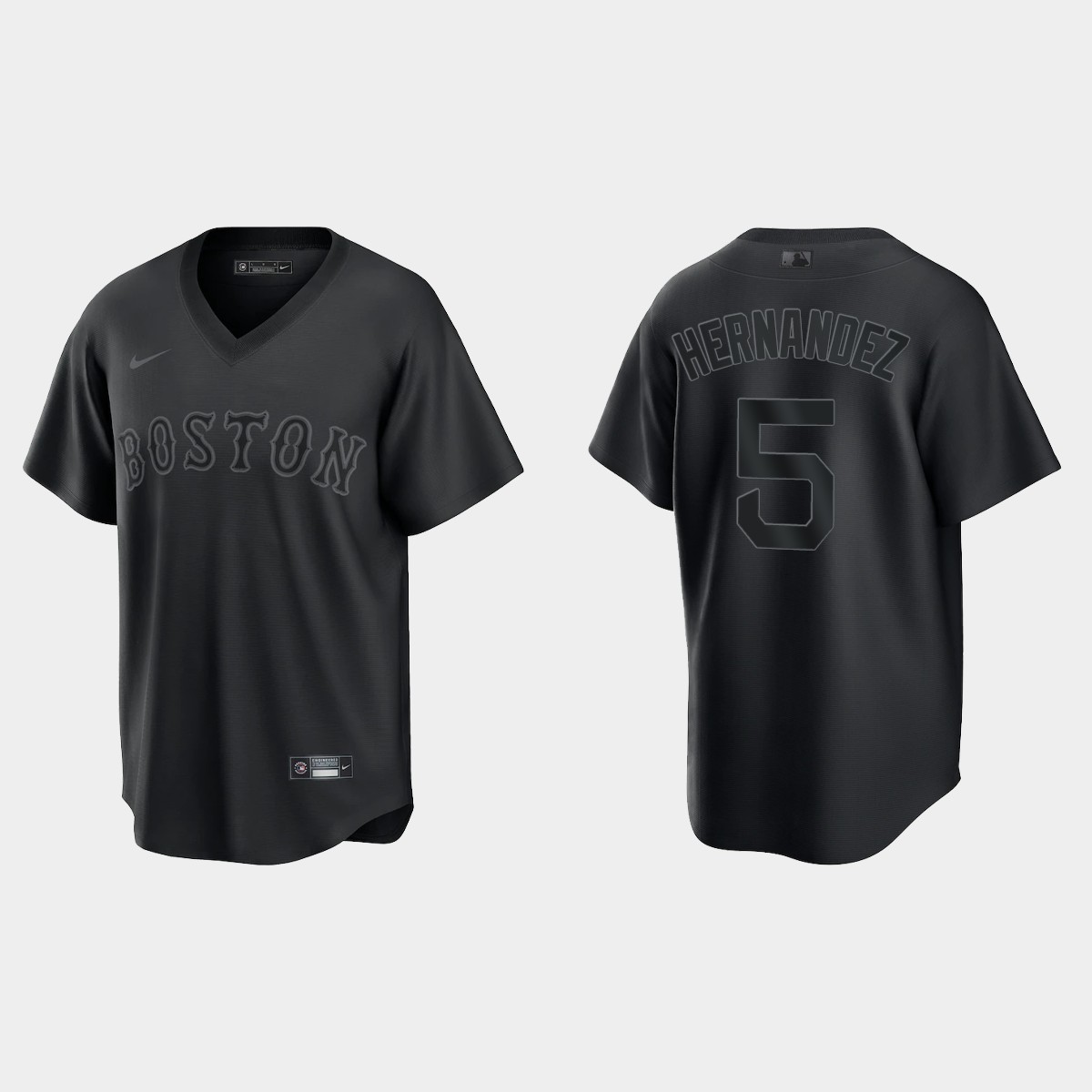 Boston Red Sox Enrique Hernandez Pitch Black Fashion Jersey - Black