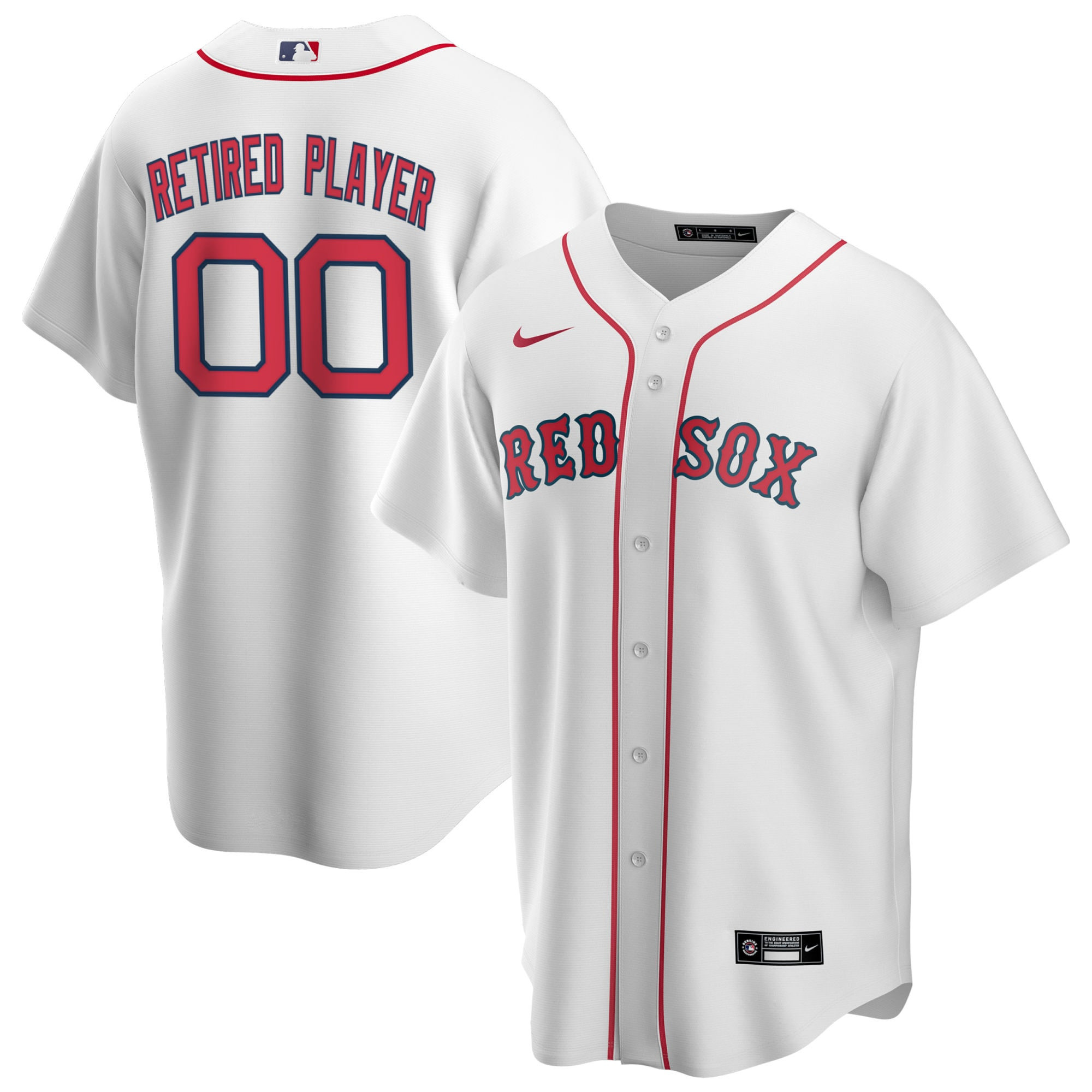 Boston Red Sox Home Pick-a-player Retired Roster Replica Jersey - White Custom Jerseys Ver 1