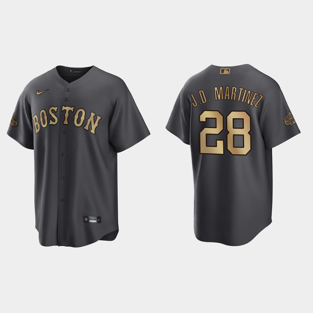 Boston Red Sox J.D. Martinez All-Star Game Jersey - Charcoal