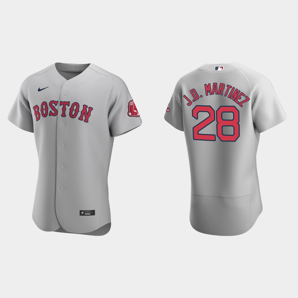 Boston Red Sox J.D. Martinez #28 Gray Road Jersey