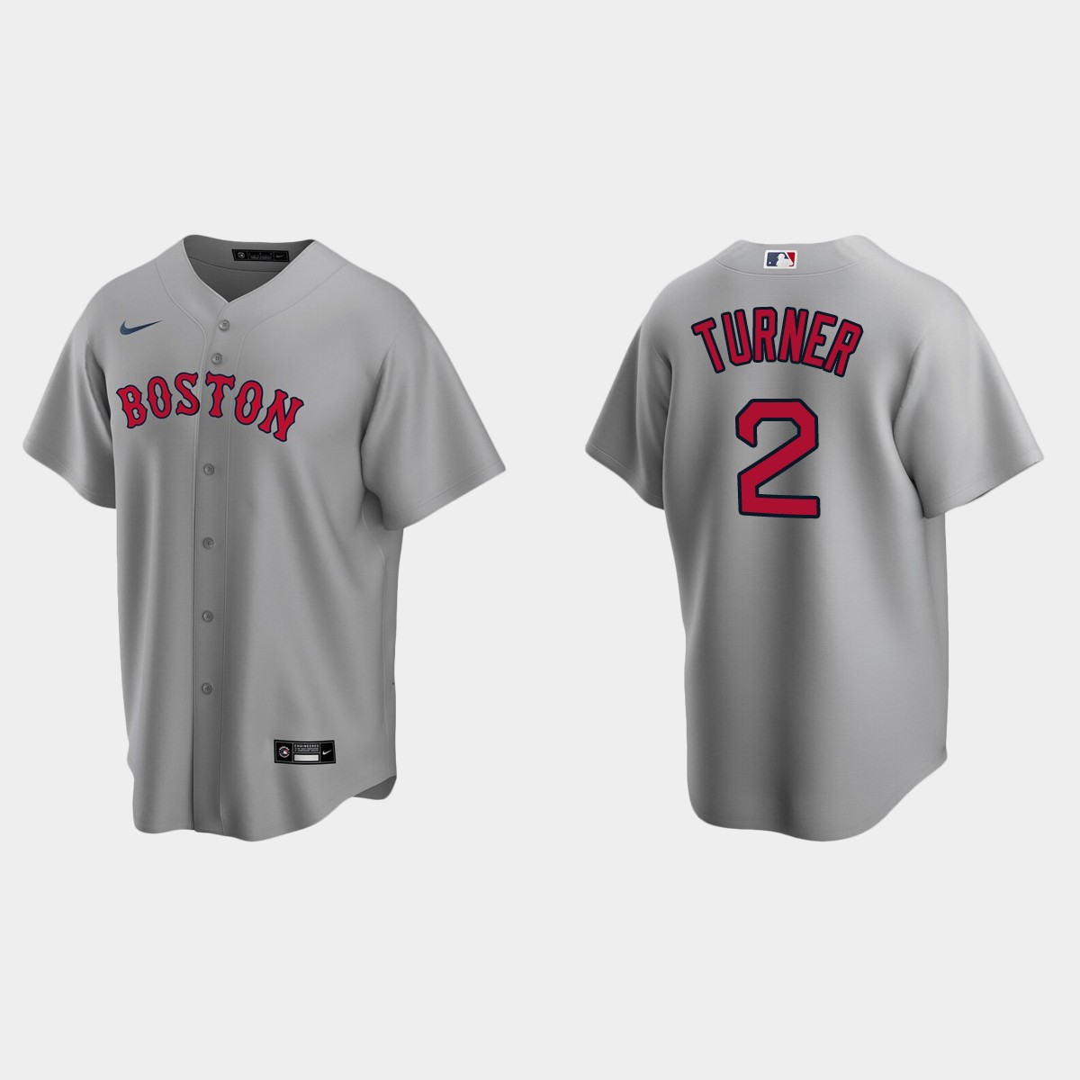 Boston Red Sox Justin Turner Road Jersey - Gray