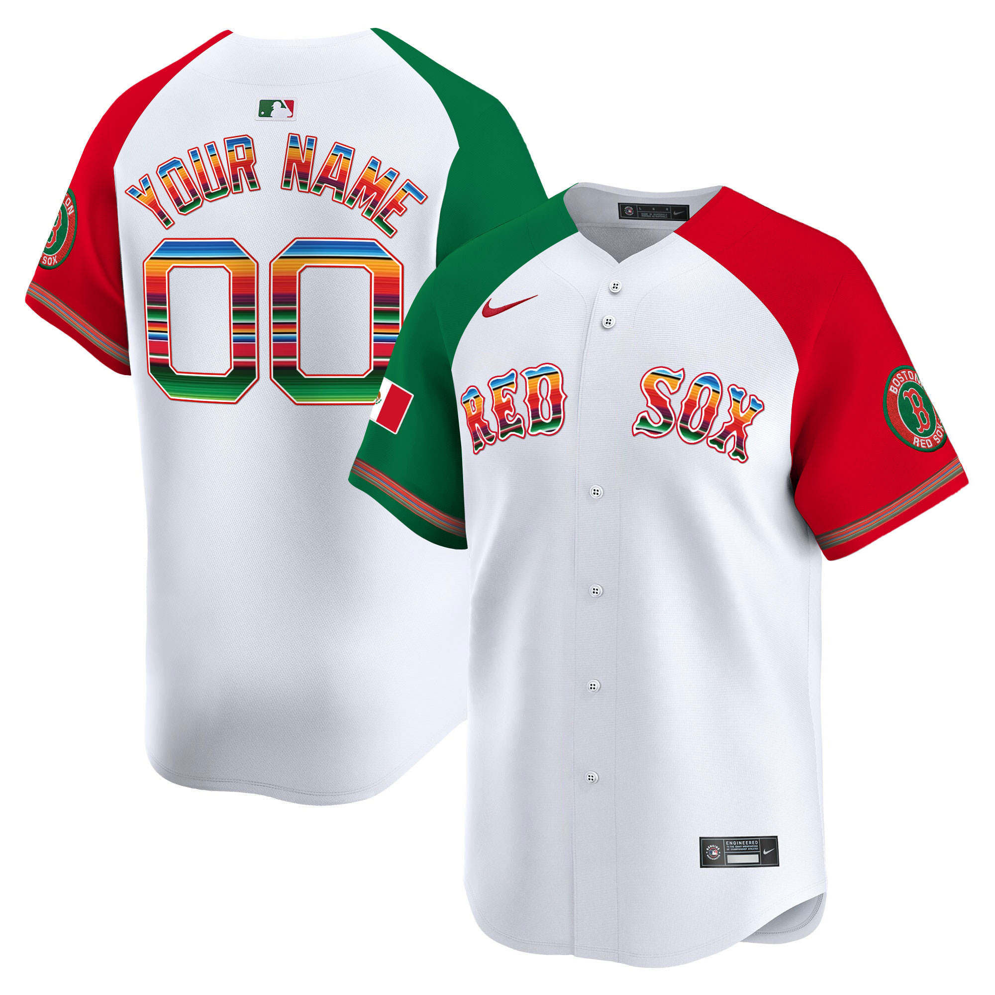 Boston Red Sox Mexico Vapor Premier Limited Custom Alternate Jersey - All Stitched