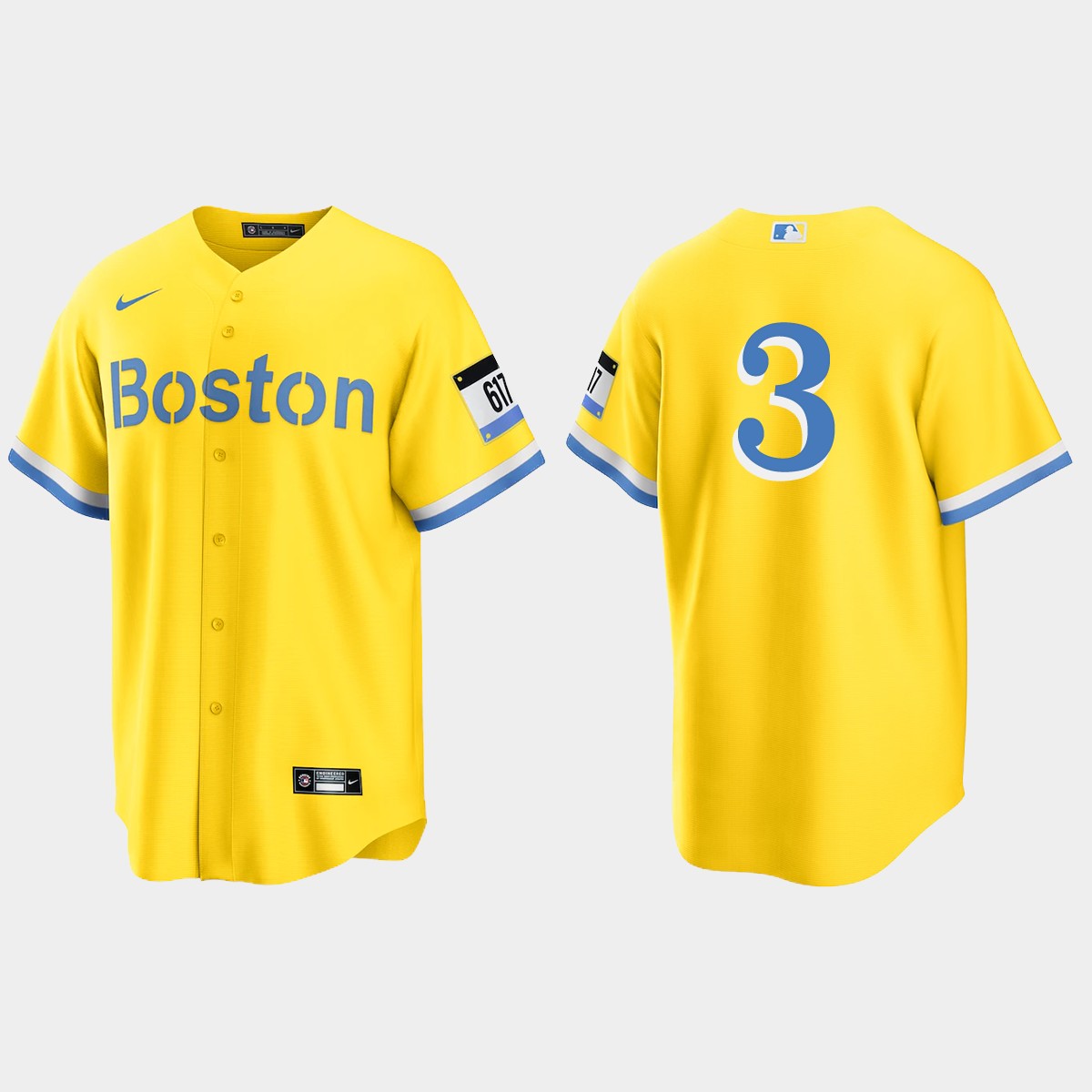 Boston Red Sox Reese McGuire City Connect Jersey - Gold Light Blue