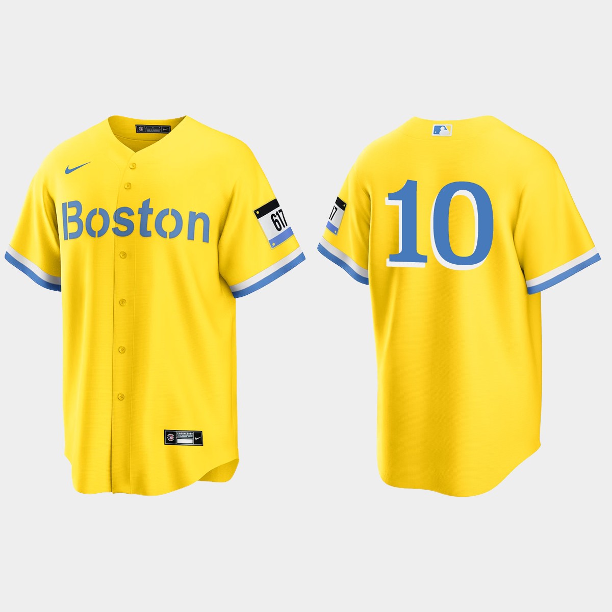 Boston Red Sox Trevor Story City Connect Jersey - Gold Light Blue