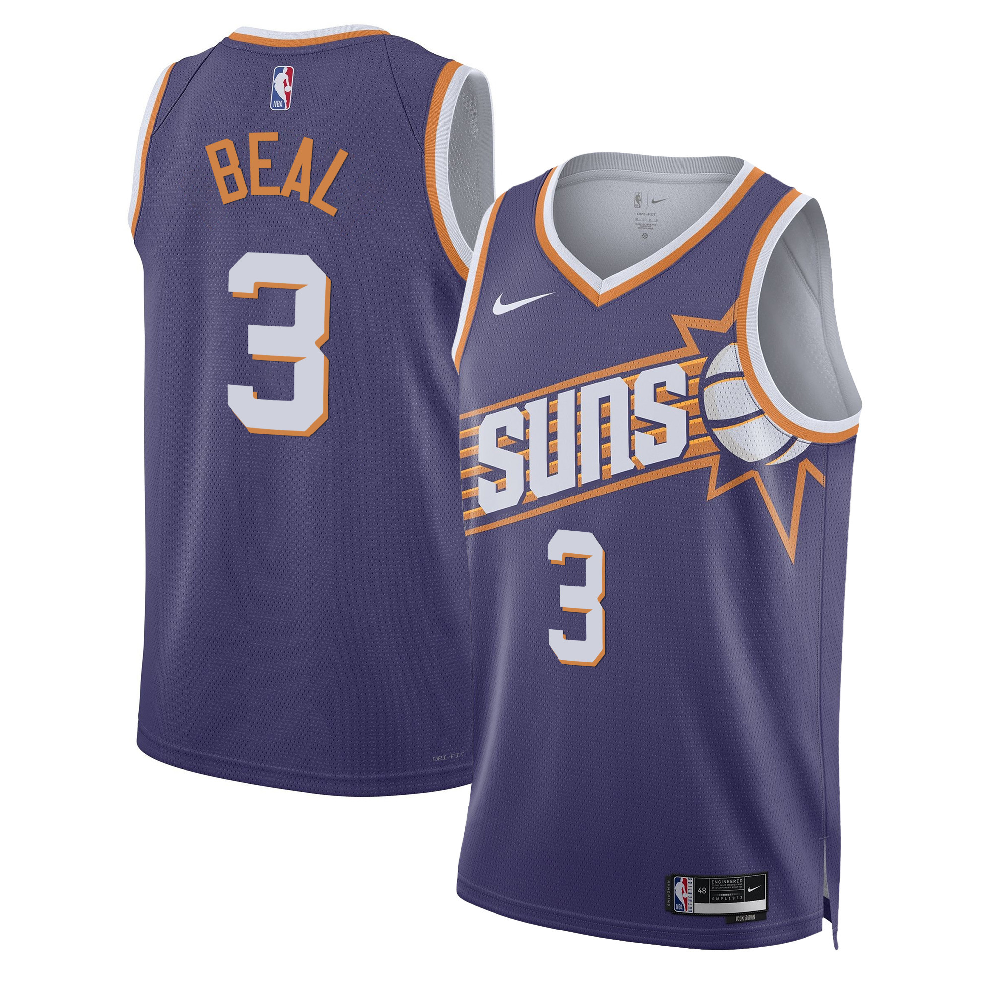 Bradley Beal Men's Phoenix Suns Swingman Purple Jersey - All Stitched