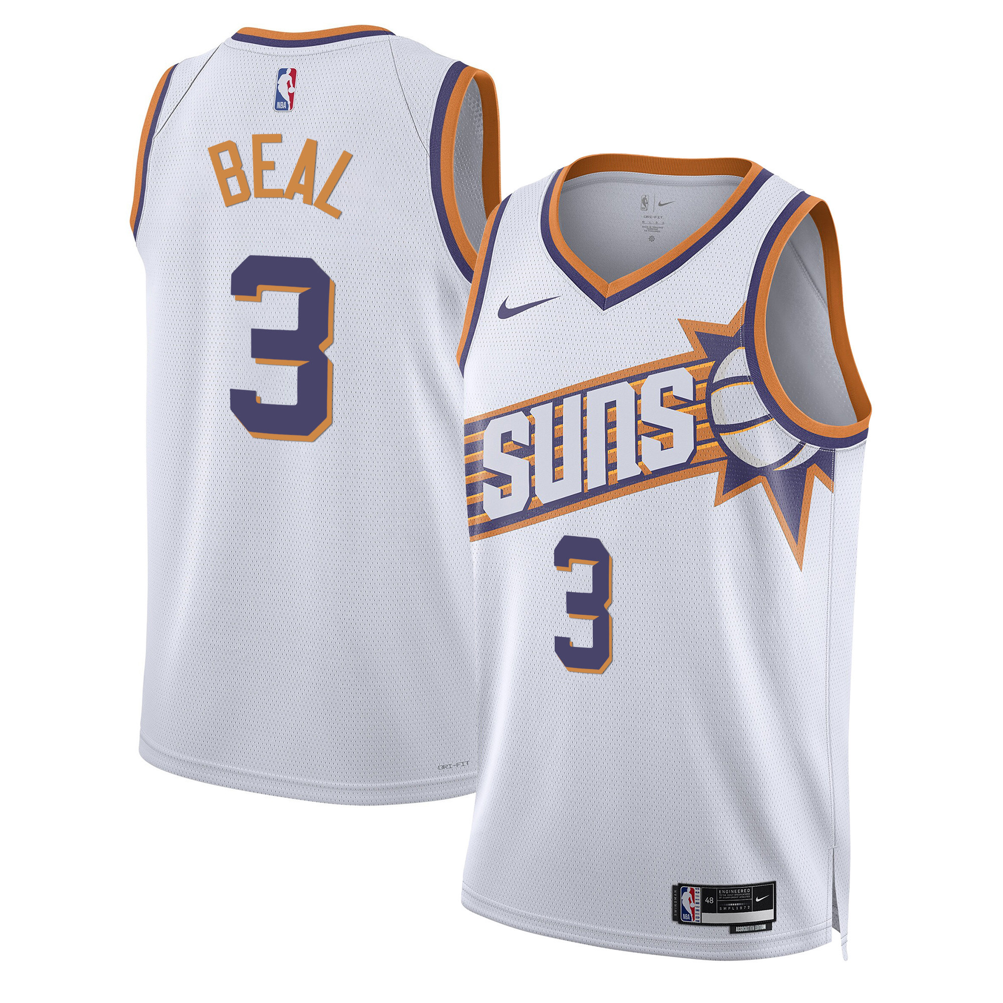 Bradley Beal Men's Phoenix Suns Swingman White Jersey - All Stitched