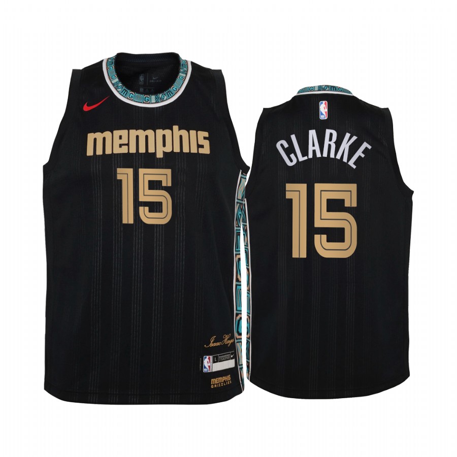 Brandon Clarke Memphis Grizzlies City Black Youth Jersey - New Uniform