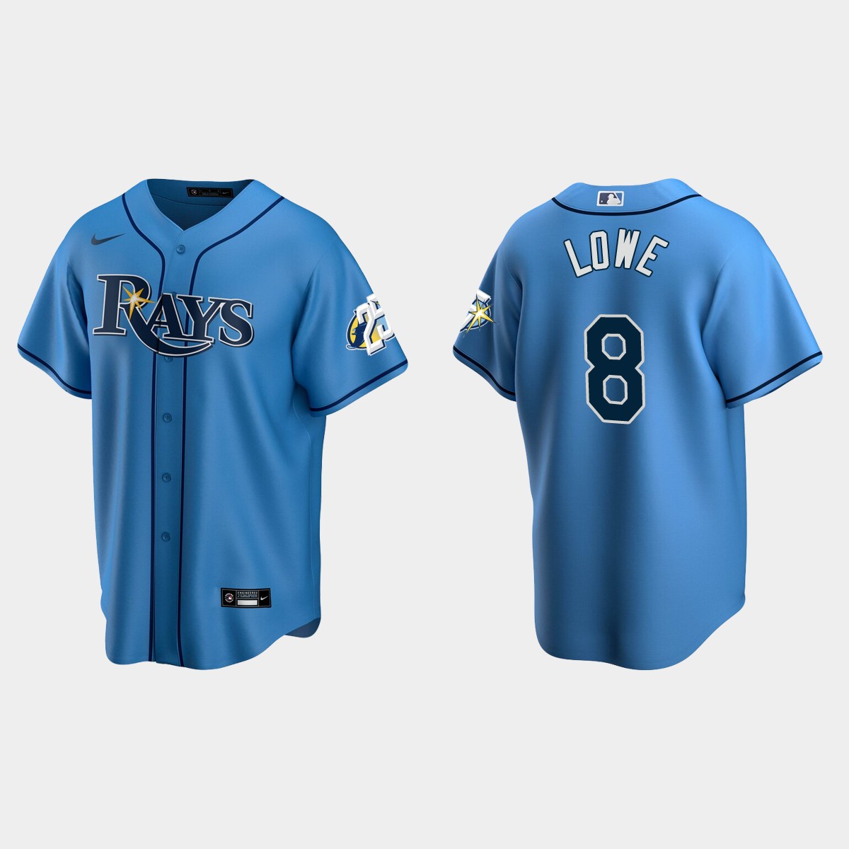 Brandon Lowe Tampa Bay Rays 25th Anniversary Jersey - Light Blue