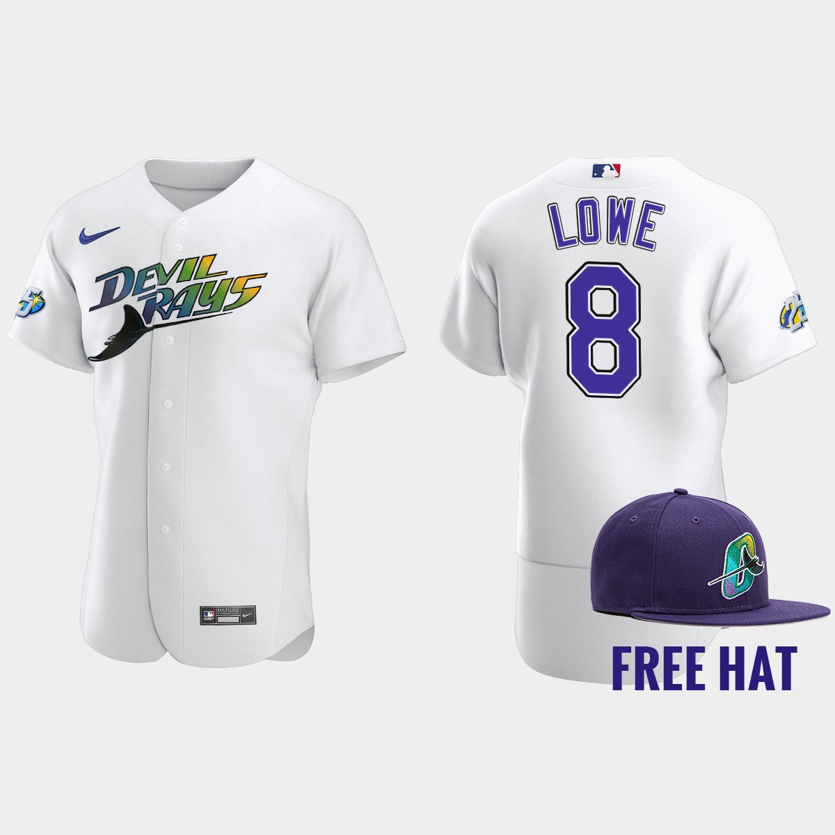 Brandon Lowe Tampa Bay Rays 25th Anniversary Jersey - White