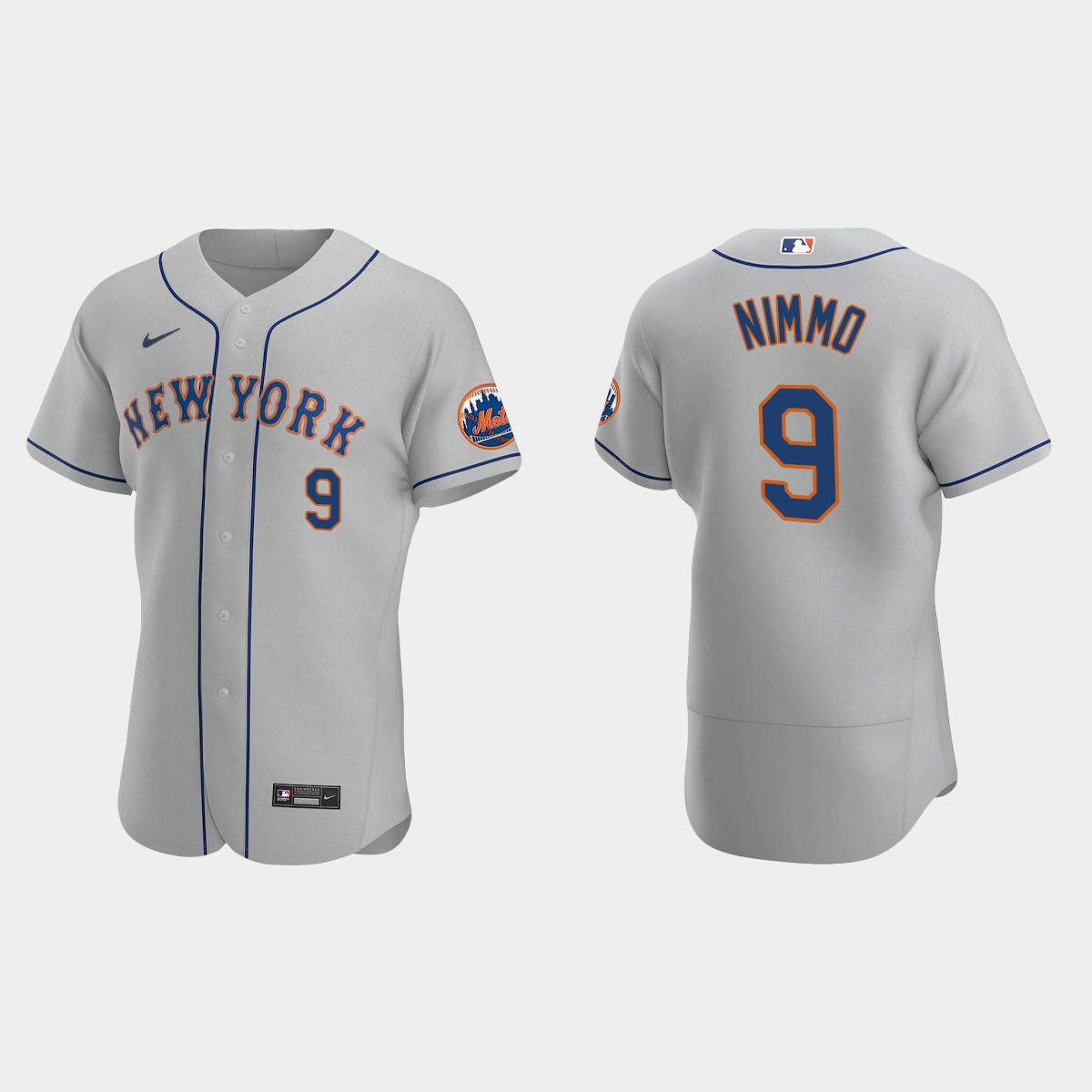 Brandon Nimmo #9 New York Mets Road Jersey - Gray