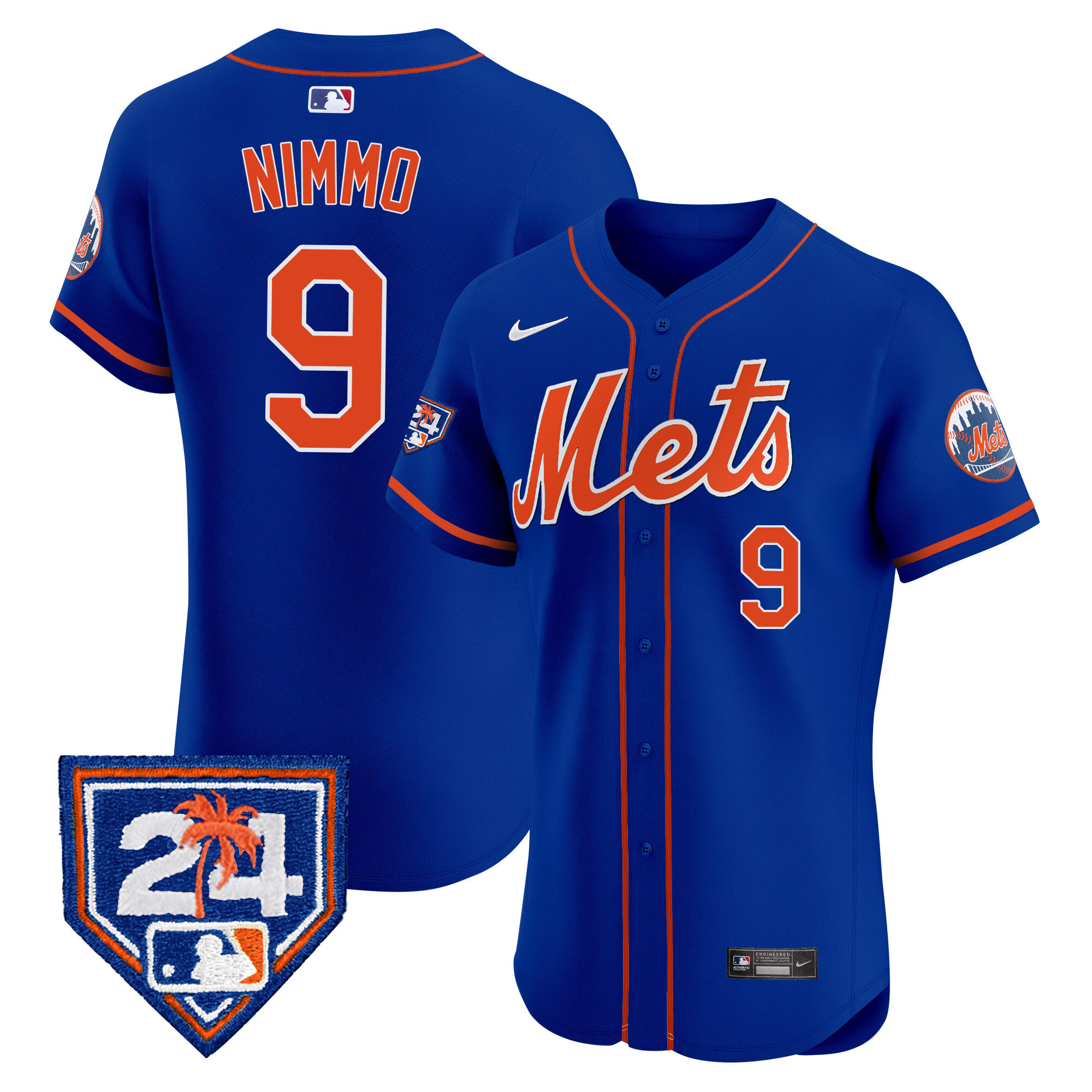 Brandon Nimmo Men's New York Mets Spring Training Vapor Premier Elite V2 Royal Jersey