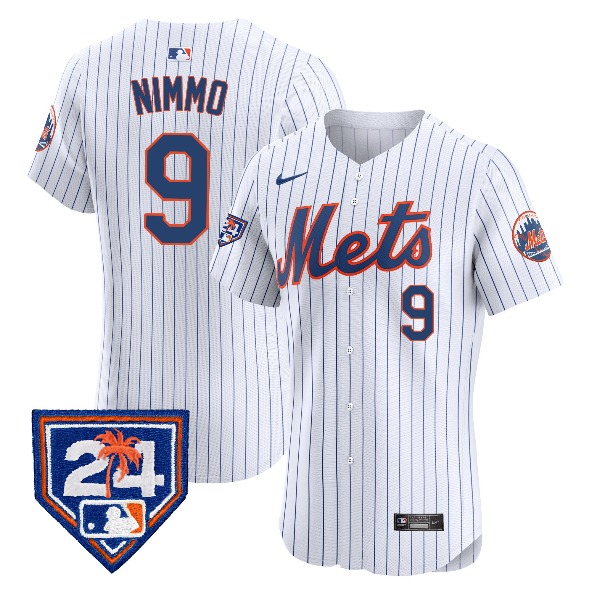 Brandon Nimmo Men's New York Mets Spring Training Vapor Premier Elite V2 White Jersey
