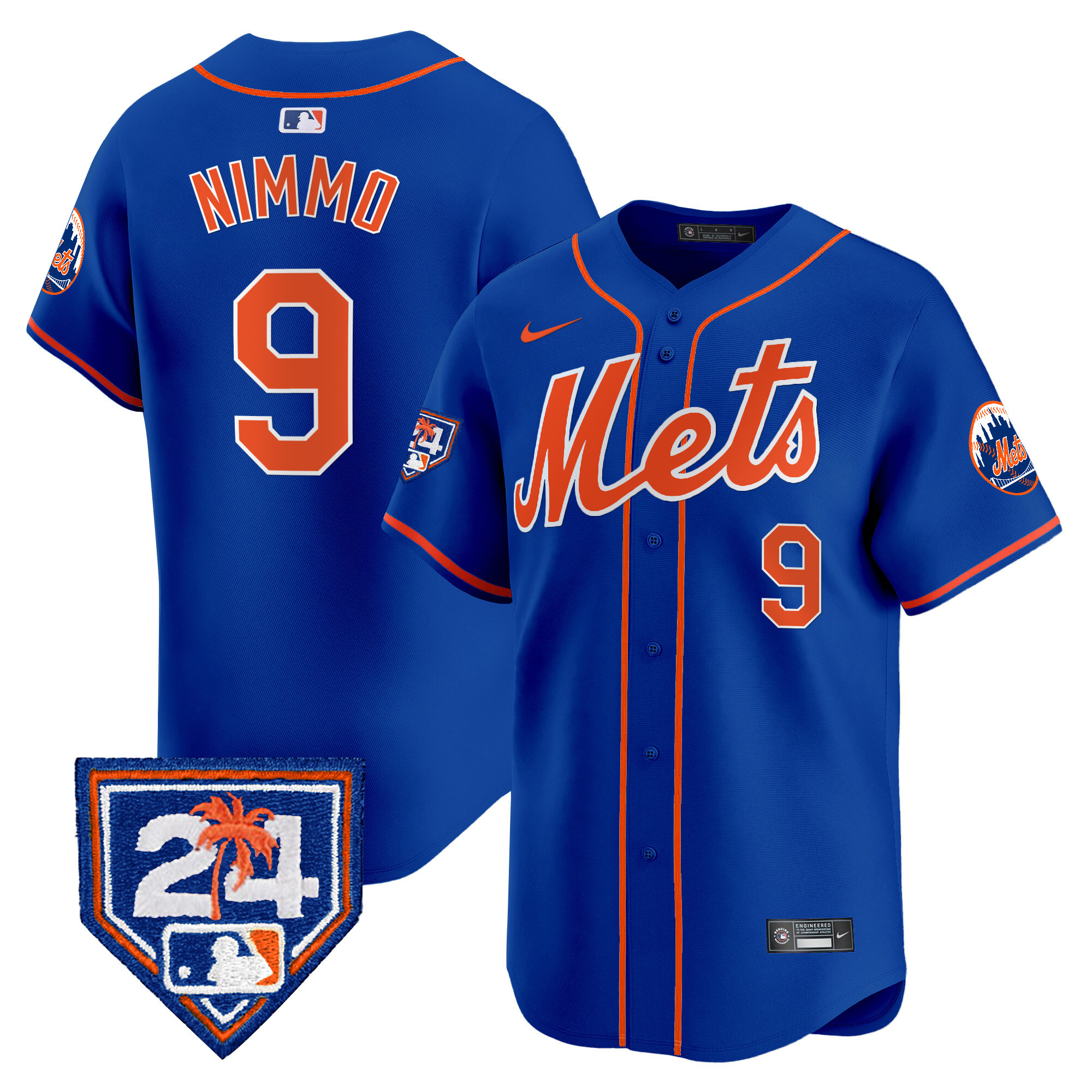 Brandon Nimmo Men's New York Mets Spring Training Vapor Premier Limited V2 Royal Jersey