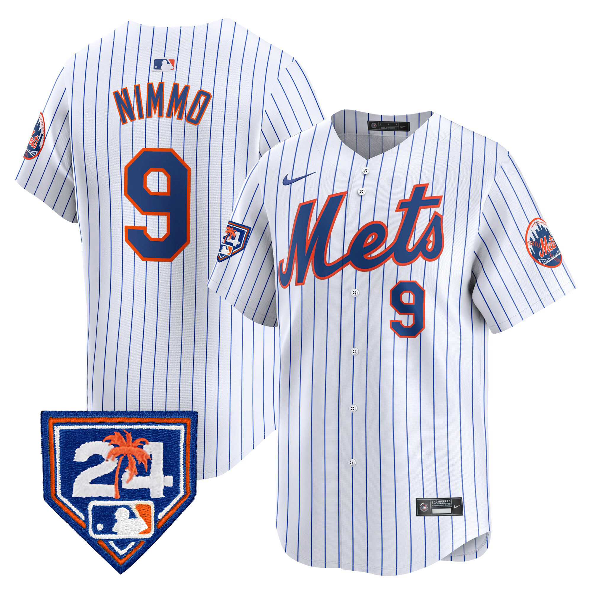 Brandon Nimmo Men's New York Mets Spring Training Vapor Premier Limited V2 White Jersey
