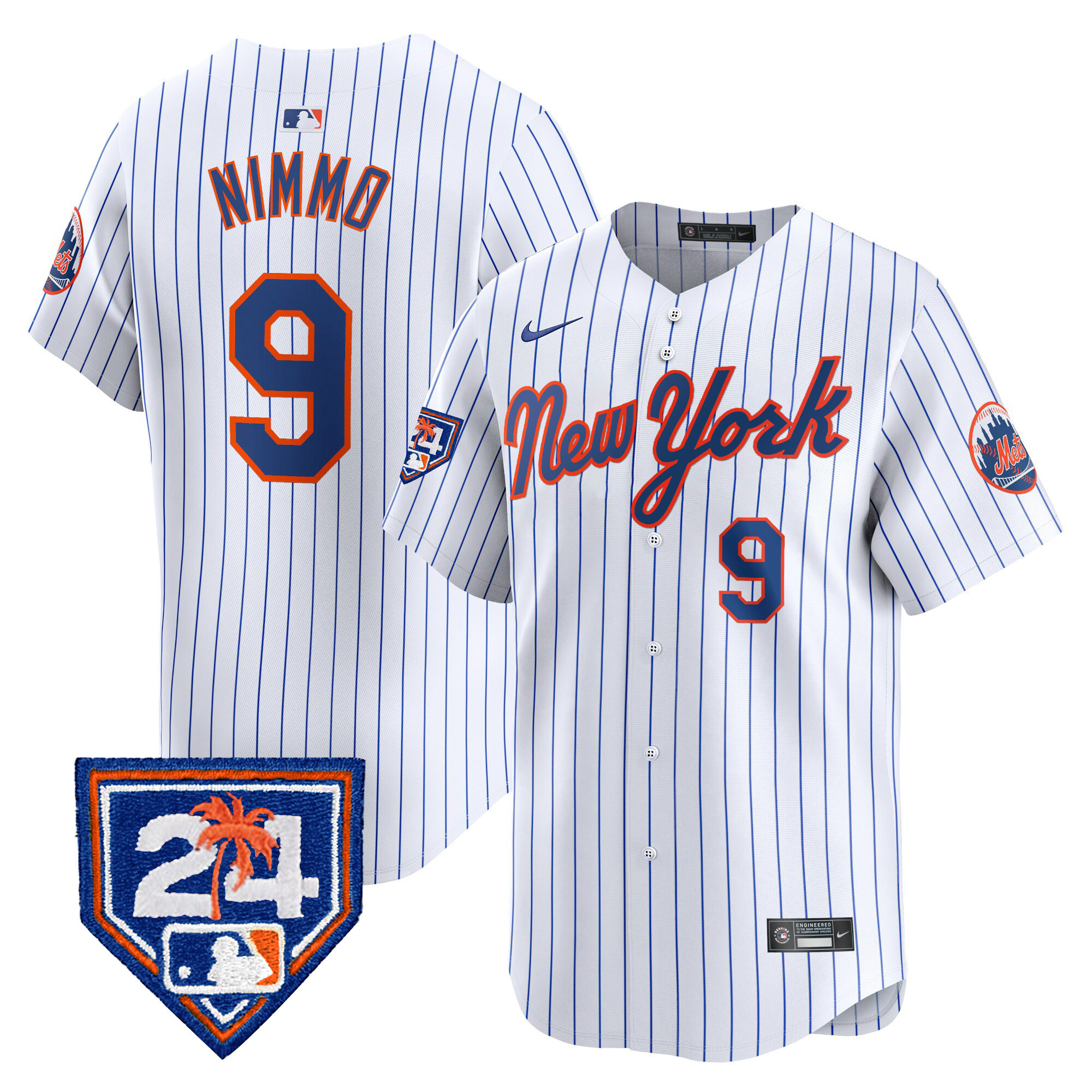 Brandon Nimmo Men's New York Mets Spring Training Vapor Premier Limited White Jersey