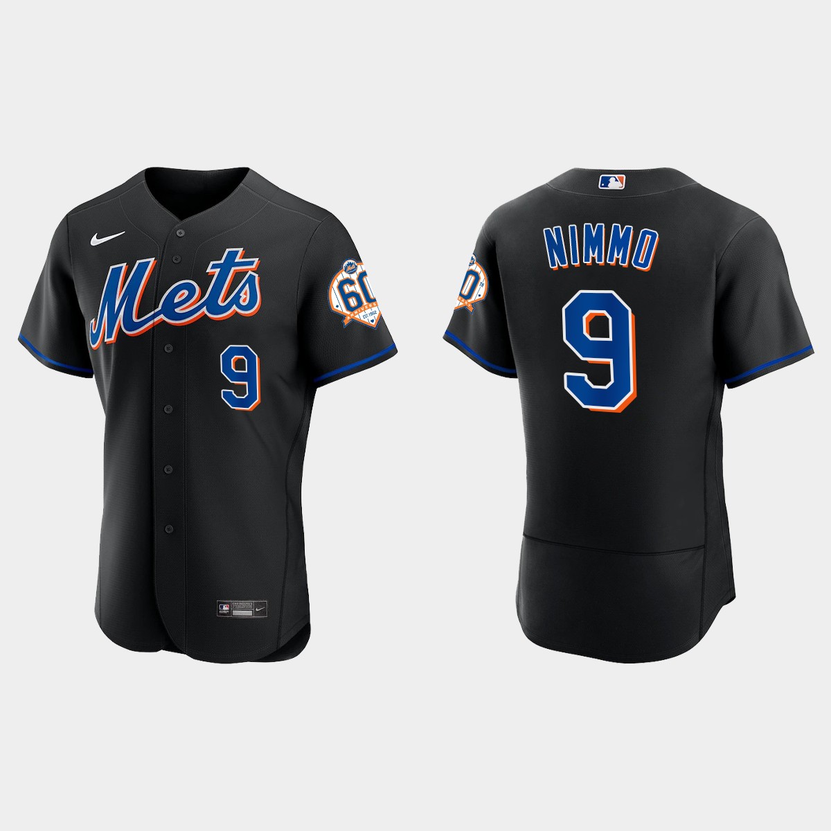 Brandon Nimmo New York Mets 60th Anniversary Alternate Jersey - Black