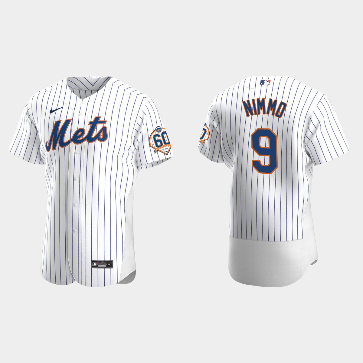 Brandon Nimmo New York Mets 60th Anniversary Home Jersey - White
