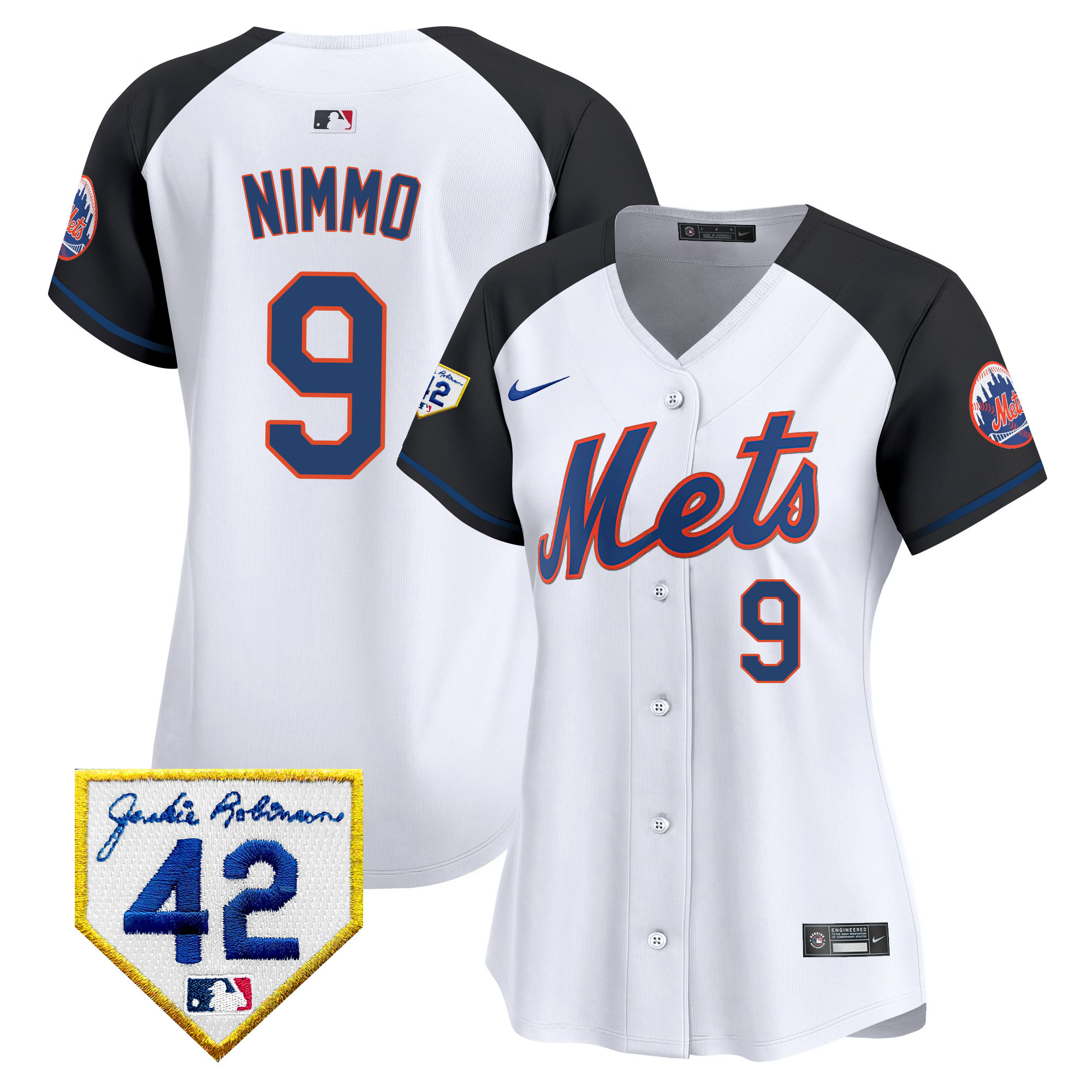 Brandon Nimmo Women's New York Mets Jackie Robinson Patch Vapor Premier Limited Alternate Jersey