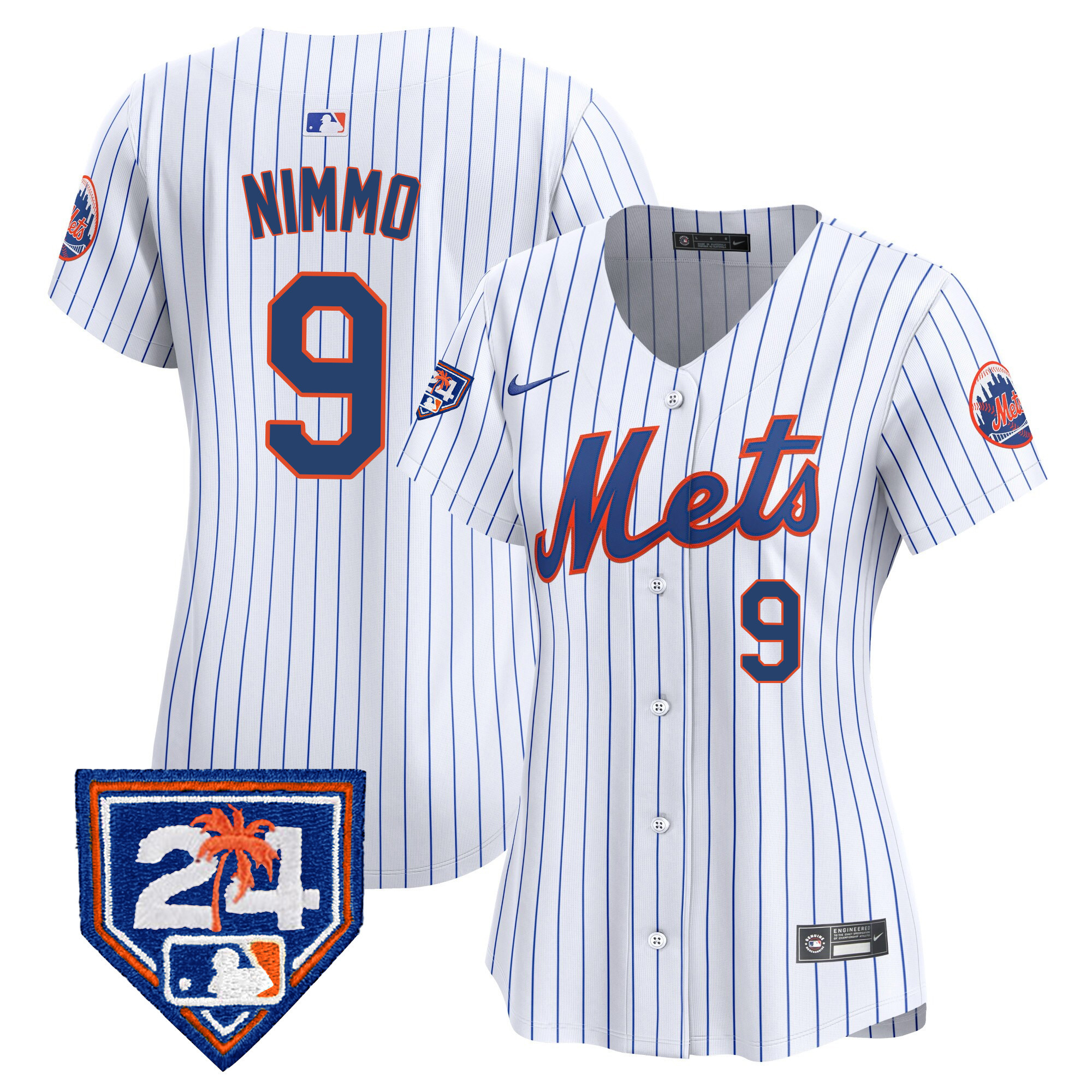 Brandon Nimmo Women's New York Mets Spring Training Vapor Premier Limited V2 White Jersey
