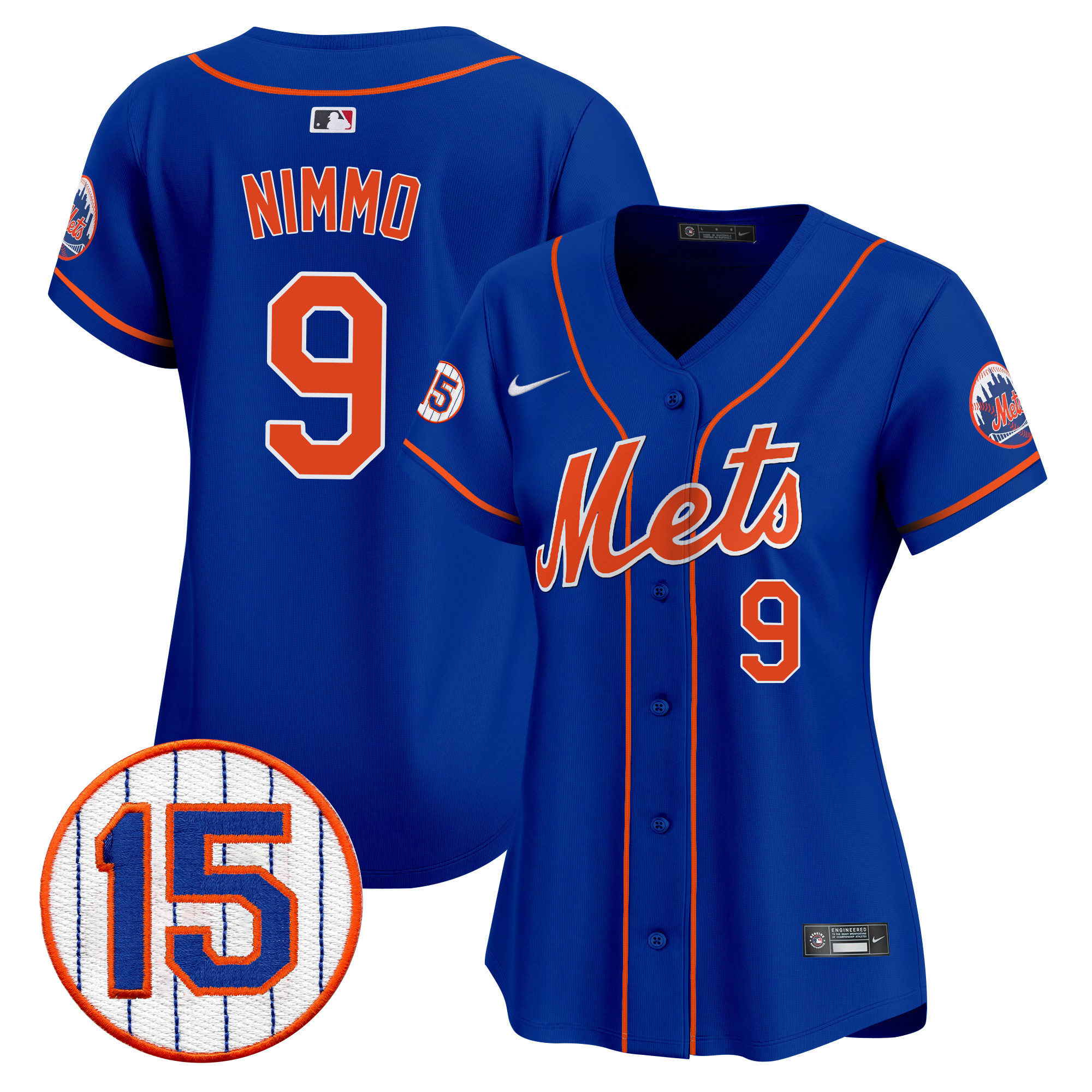 Brandon Nimmo Women's New York Mets Jerry Grote Patch Vapor Premier Limited Royal Jersey