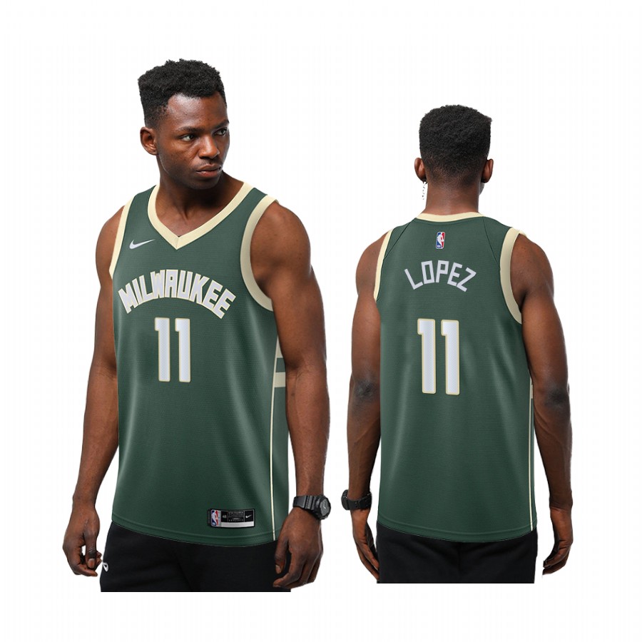 Brook Lopez Milwaukee Bucks Green Icon Jersey