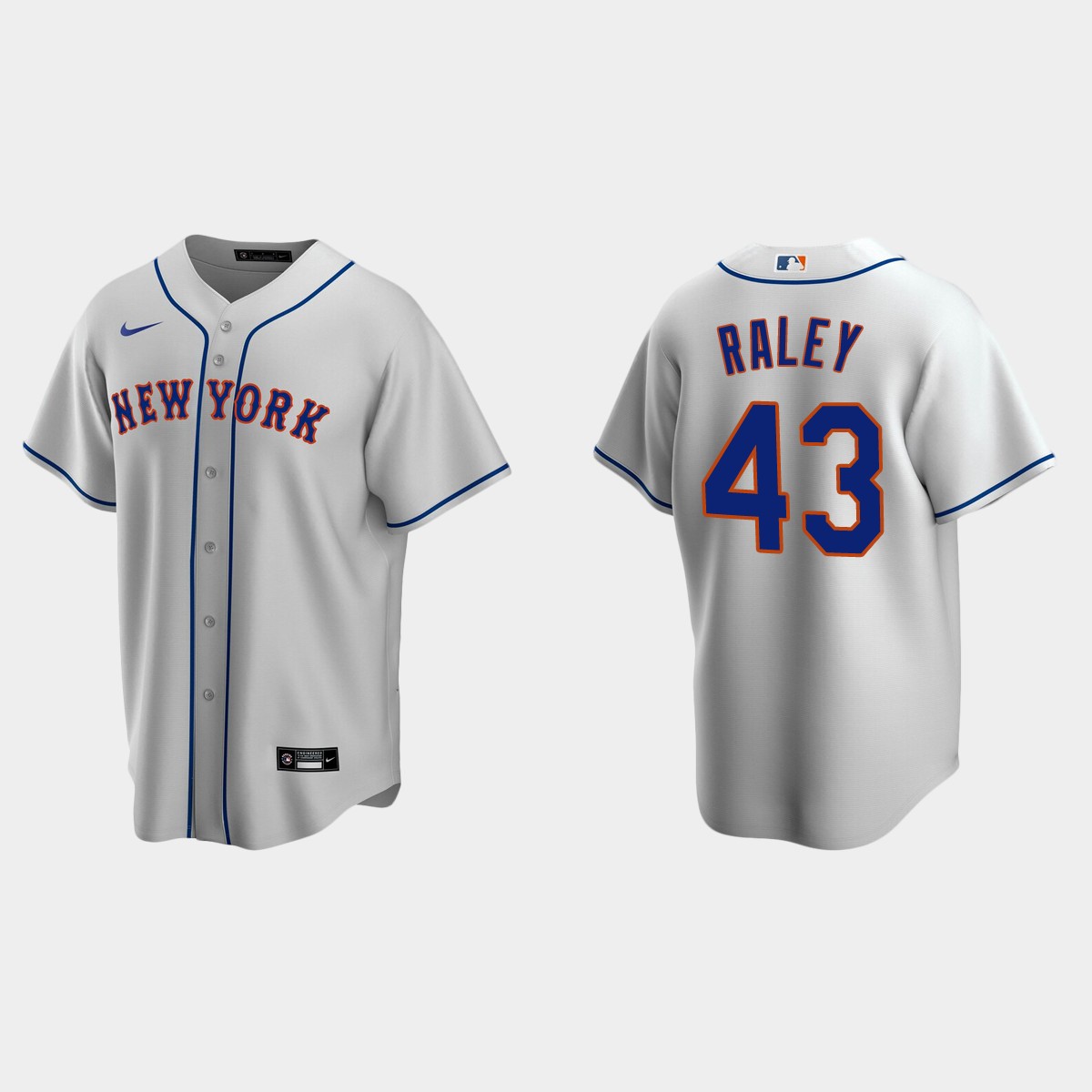 Brooks Raley New York Mets Road Jersey - Gray
