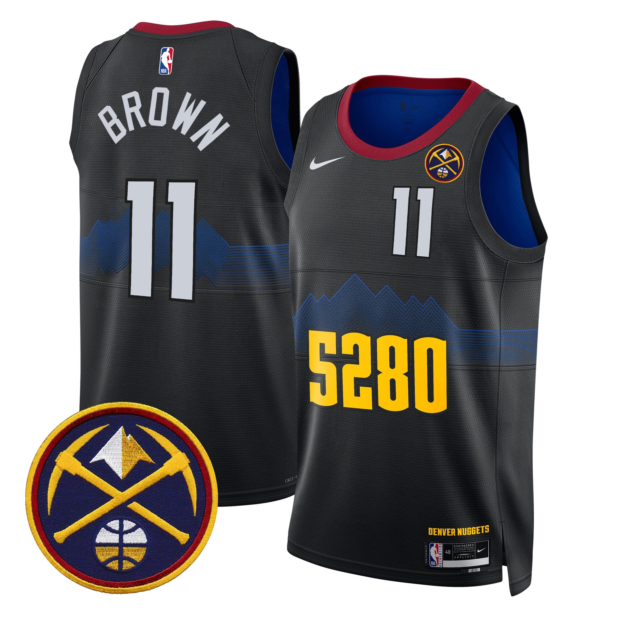 Bruce Brown Men's Denver Nuggets Swingman 5280 City Jersey - All Stitched