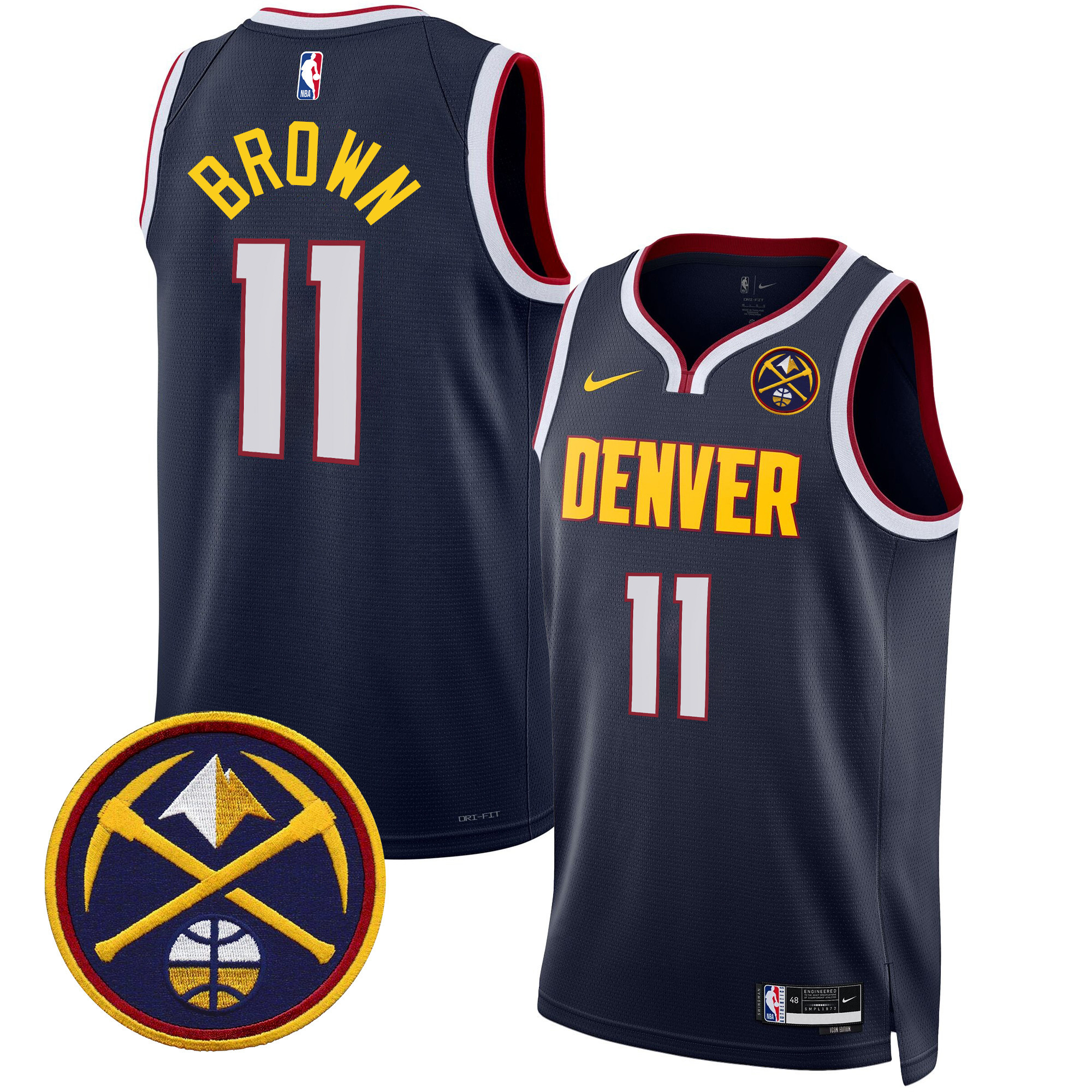 Bruce Brown Men's Denver Nuggets Swingman Icon Jersey - All Stitched