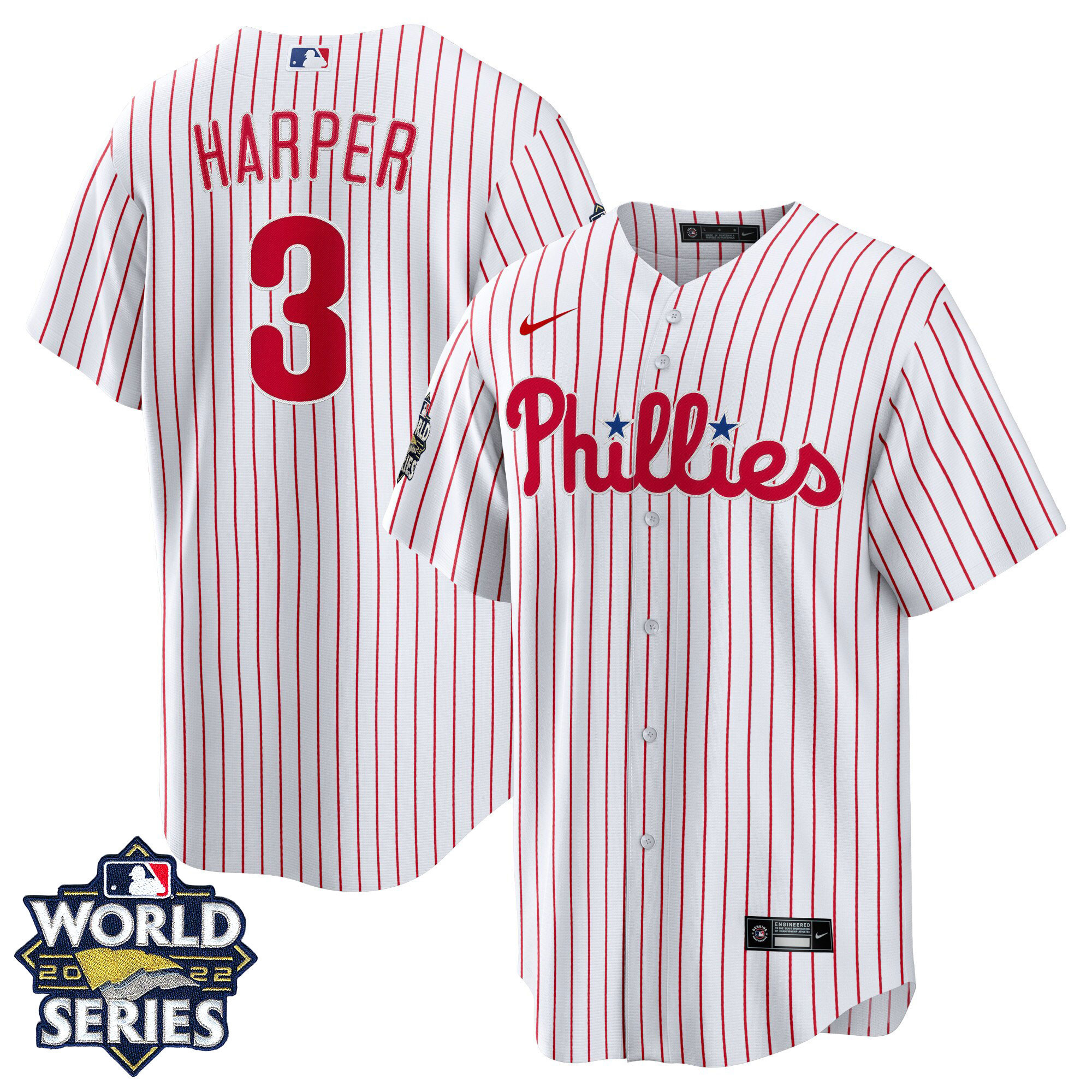 Bryce Harper Men's Philadelphia Phillies Gold World Series Cool Home Jersey